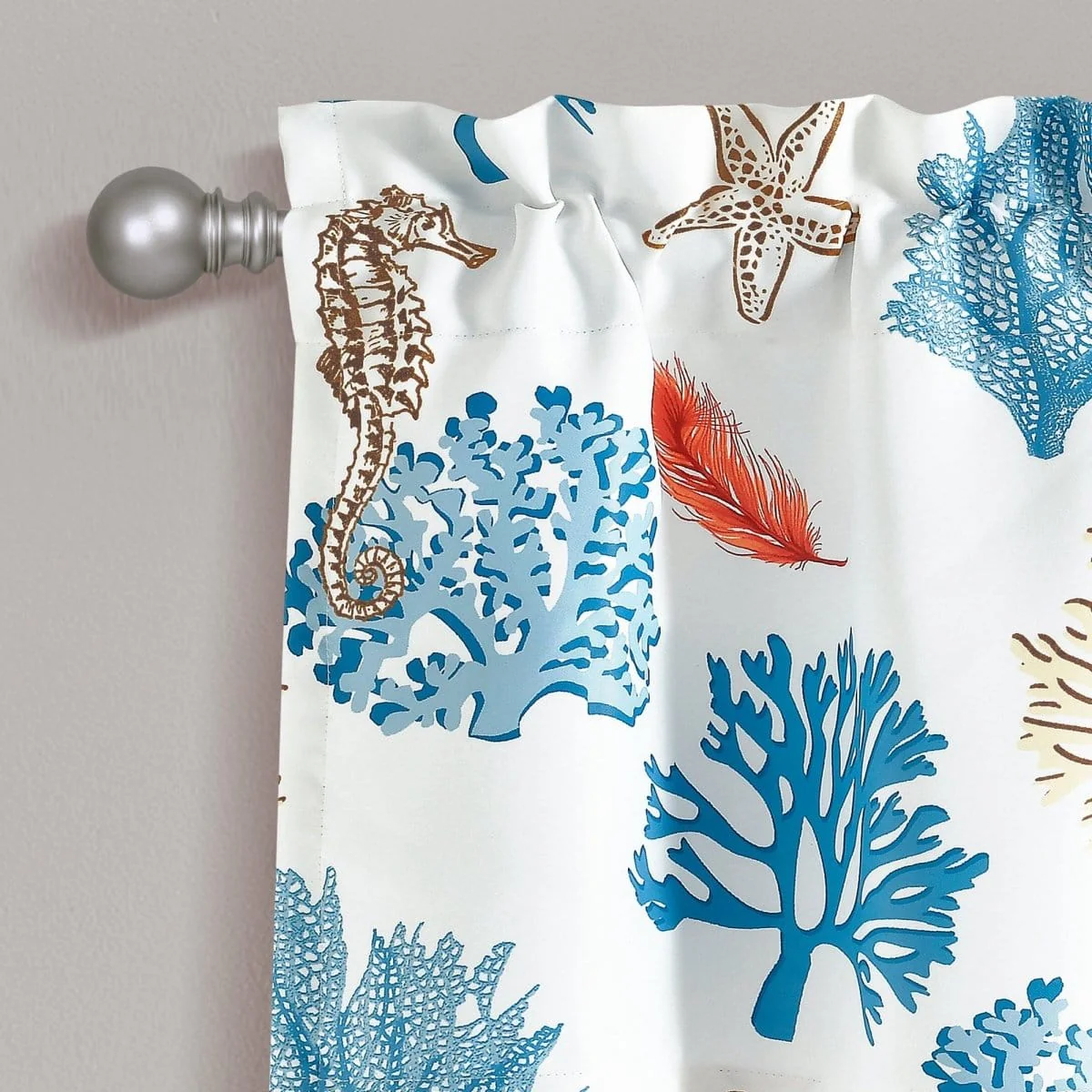 Coastal Reef Feather Light Filtering Valance - Image 2