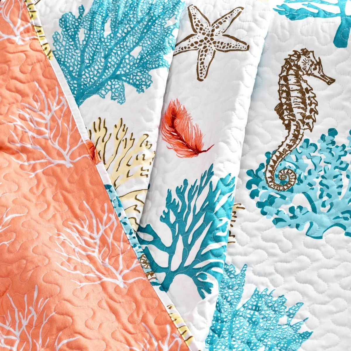 Coastal Reef Feather Throw - Image 2
