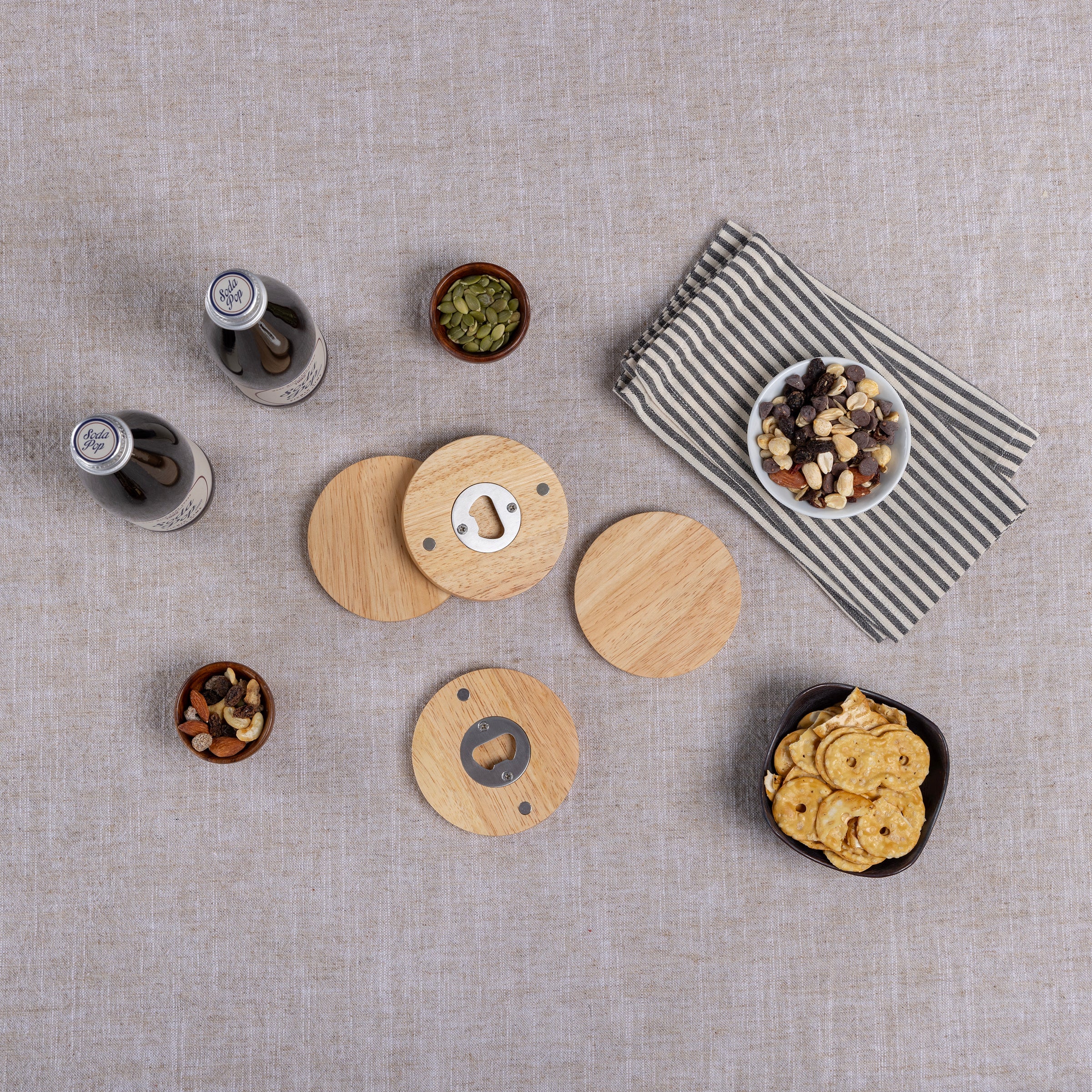 Coasters with Bottle Openers Set of 4 - Image 2