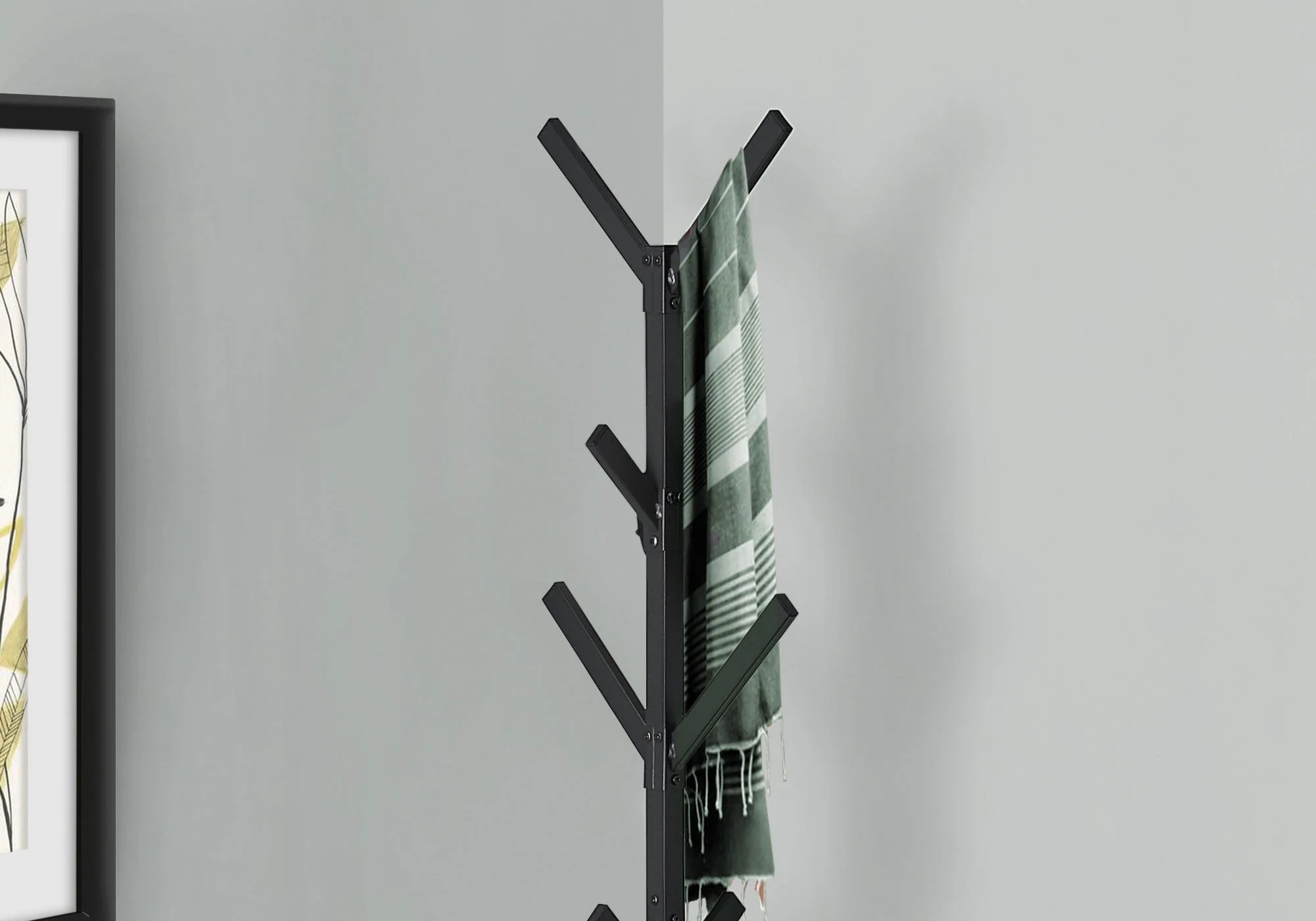 Coat Rack, Hall Tree, Freestanding, 8 Hooks, Entryway, Contemporary & Modern - Image 11