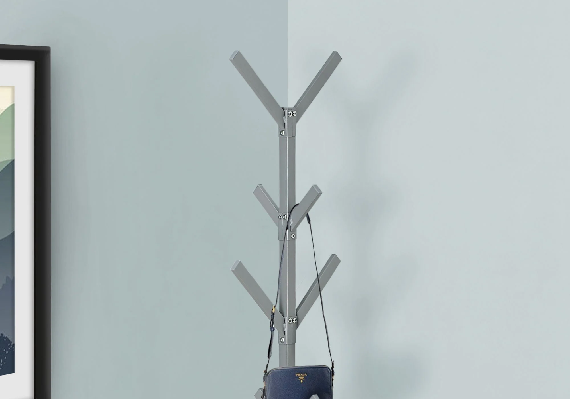 Coat Rack, Hall Tree, Freestanding, 8 Hooks, Entryway, Contemporary & Modern - Image 7