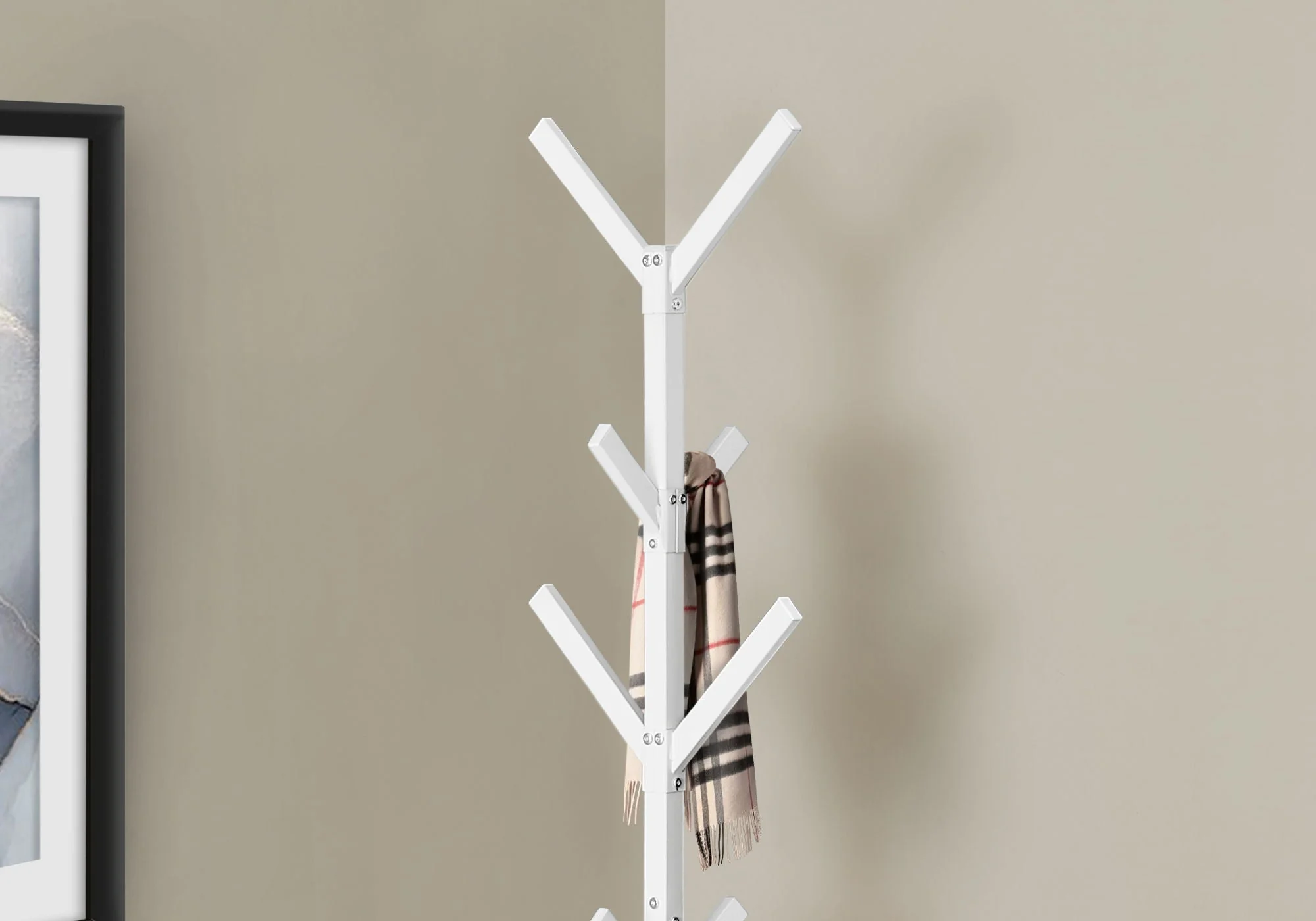 Coat Rack, Hall Tree, Freestanding, 8 Hooks, Entryway, Contemporary & Modern - Image 8
