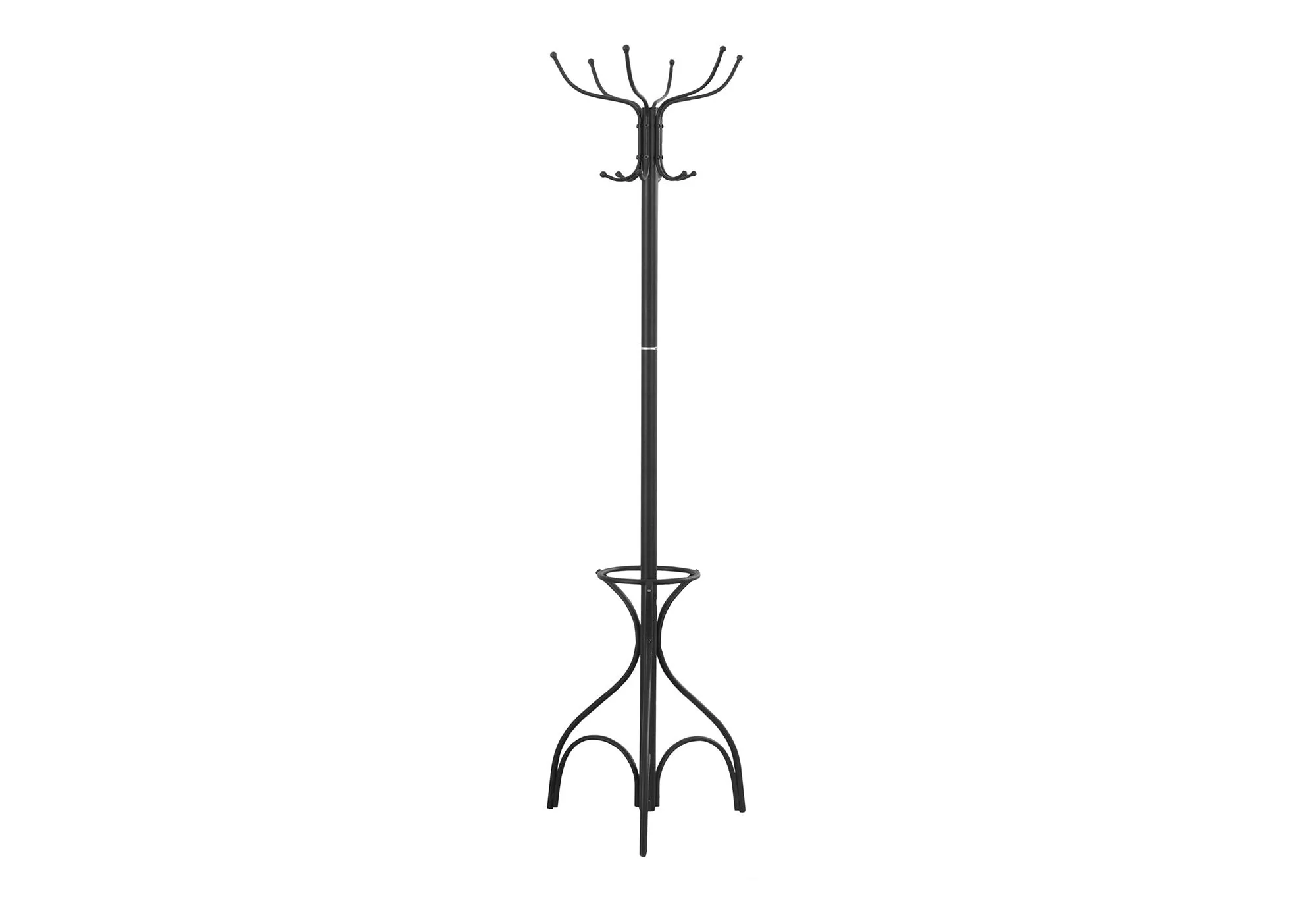 Coat Rack Hall Tree with 12 Hooks and Umbrella Holder - Image 3