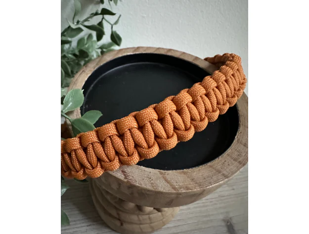 Cobra Braid in Mustard - Handmade Dog Collar - Image 3