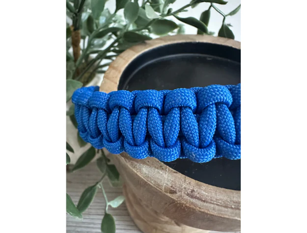 Cobra Braid in Royal Blue - Handmade Dog Collar - Image 2