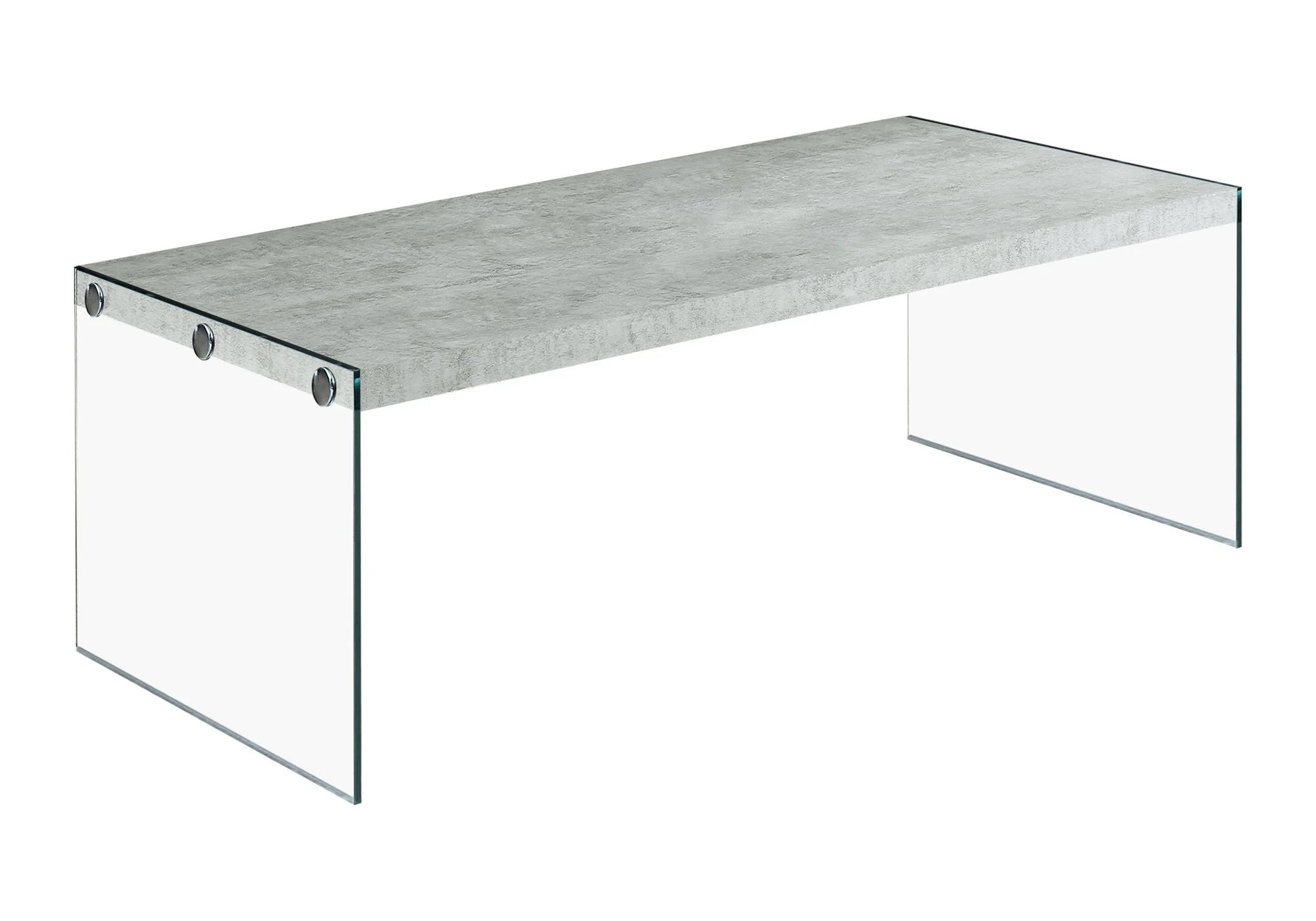 Coffee Table Rectangular For Living Room Clear Tempered Glass - Image 7