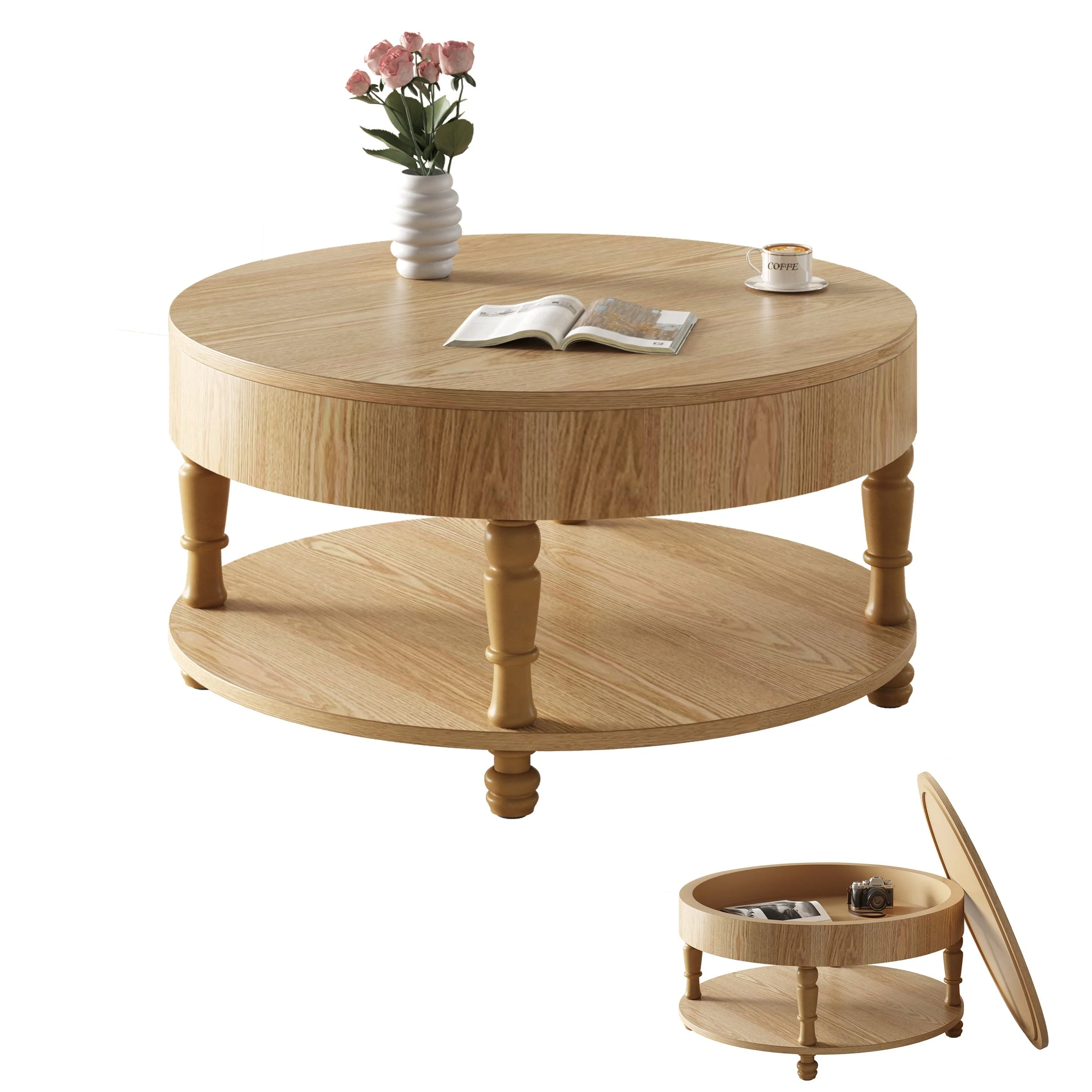 Coffee Table with Dual Storage for Living Room - Image 10