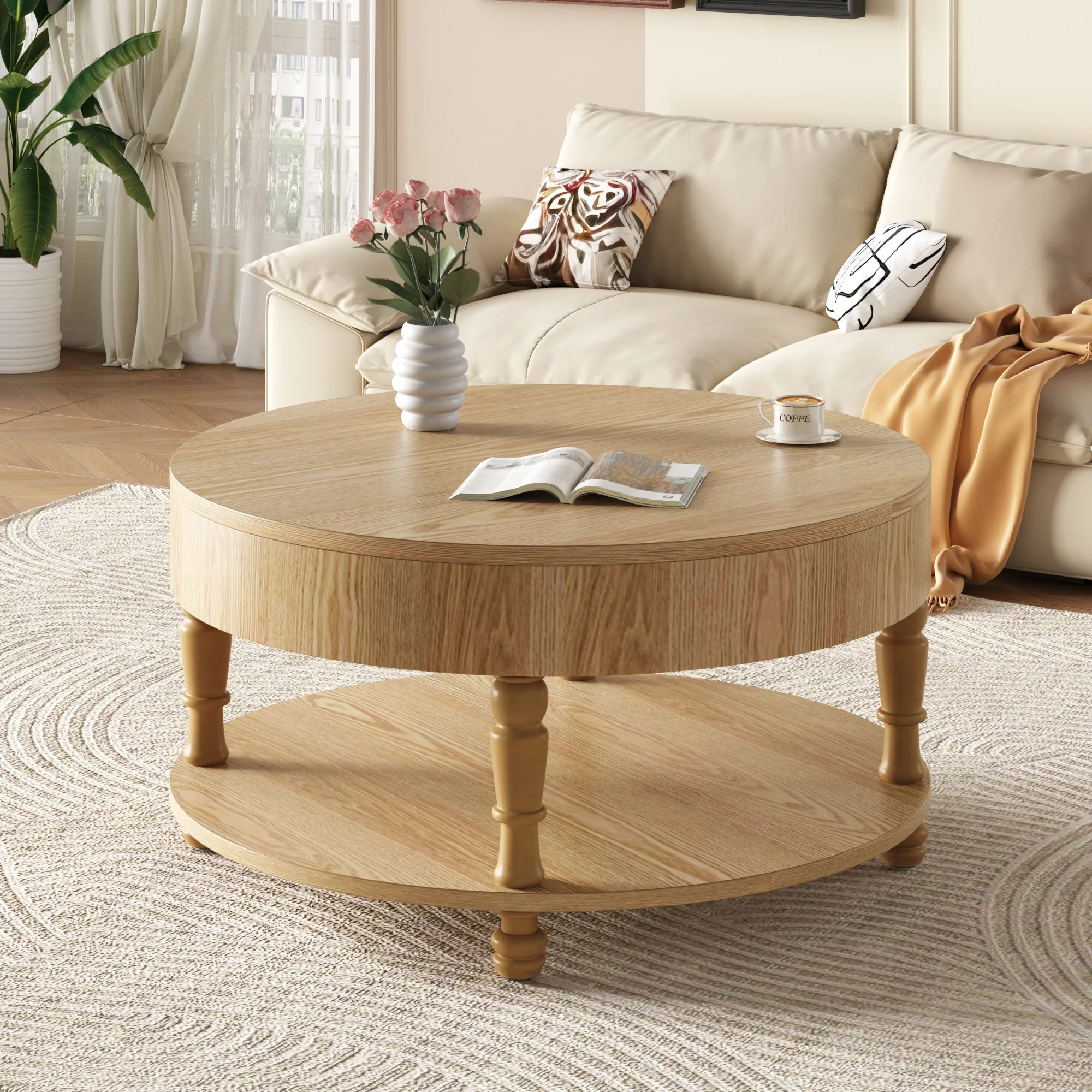 Coffee Table with Dual Storage for Living Room - Image 2