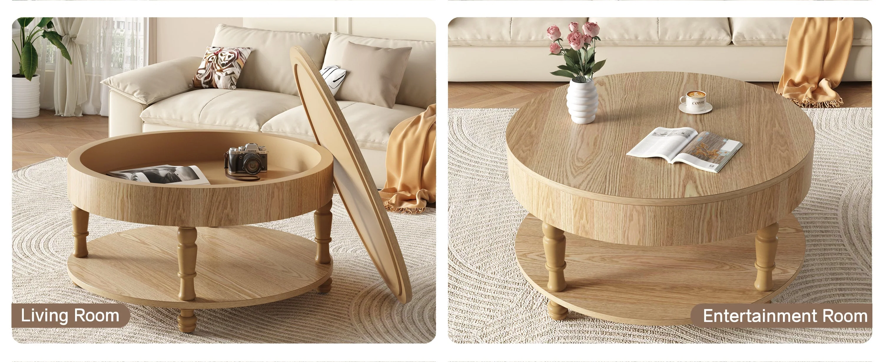 Coffee Table with Dual Storage for Living Room - Image 8