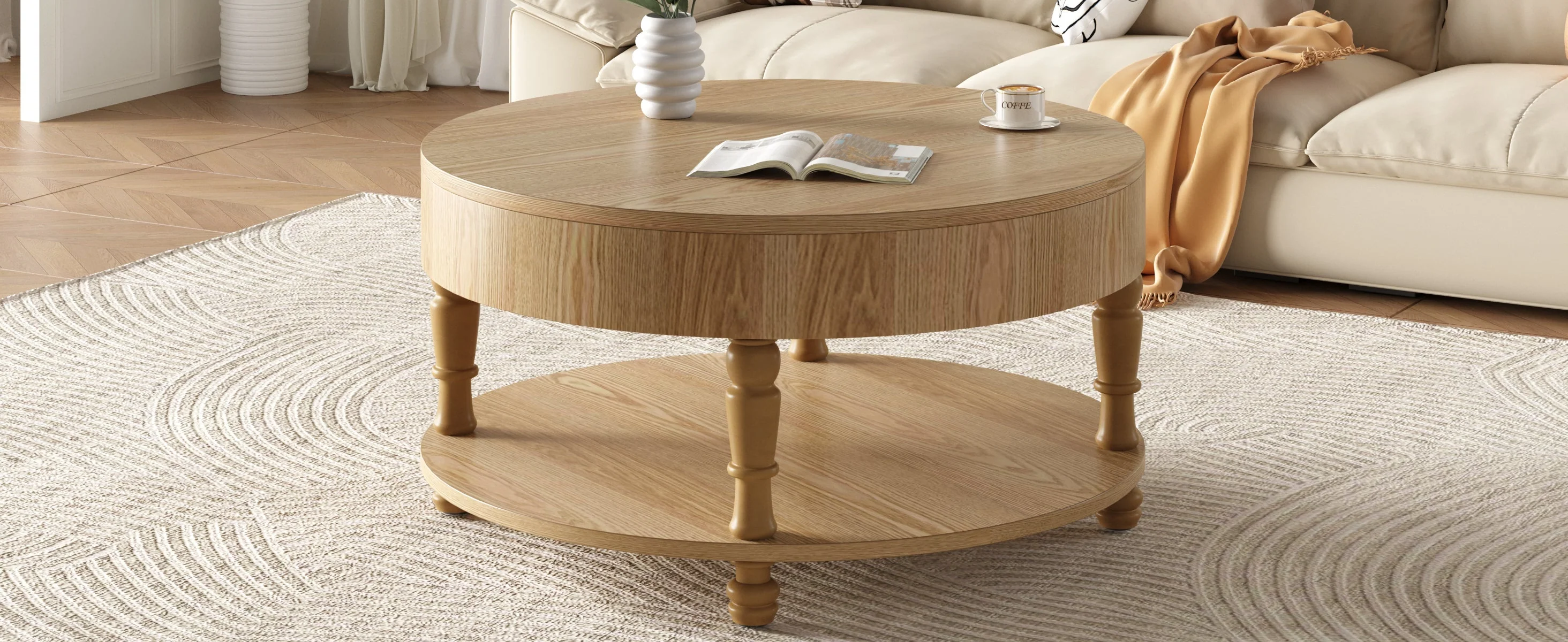 Coffee Table with Dual Storage for Living Room - Image 9