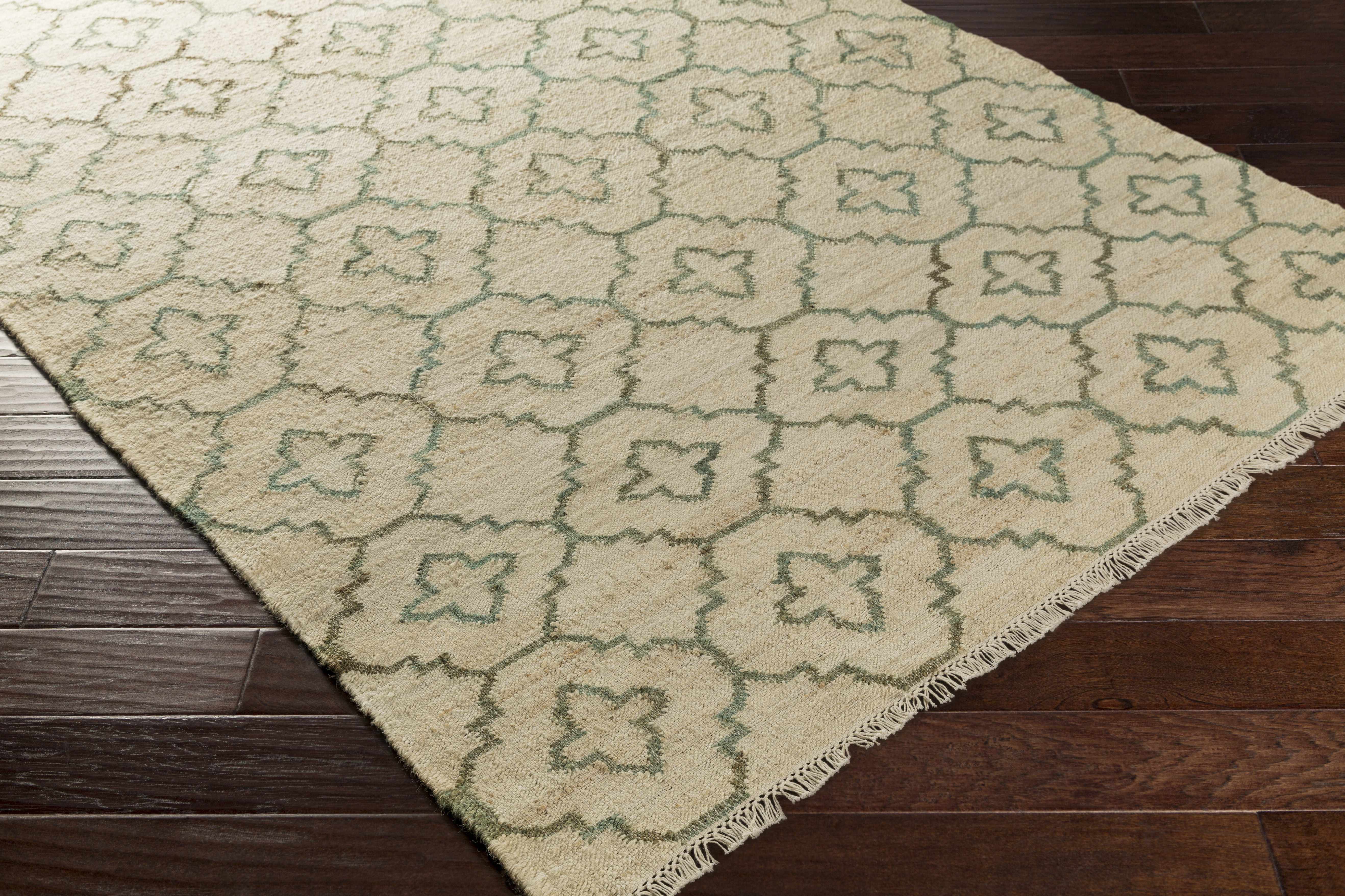 Coffeyville Handcrafted Fringed Jute Carpet - Clearance - Image 2