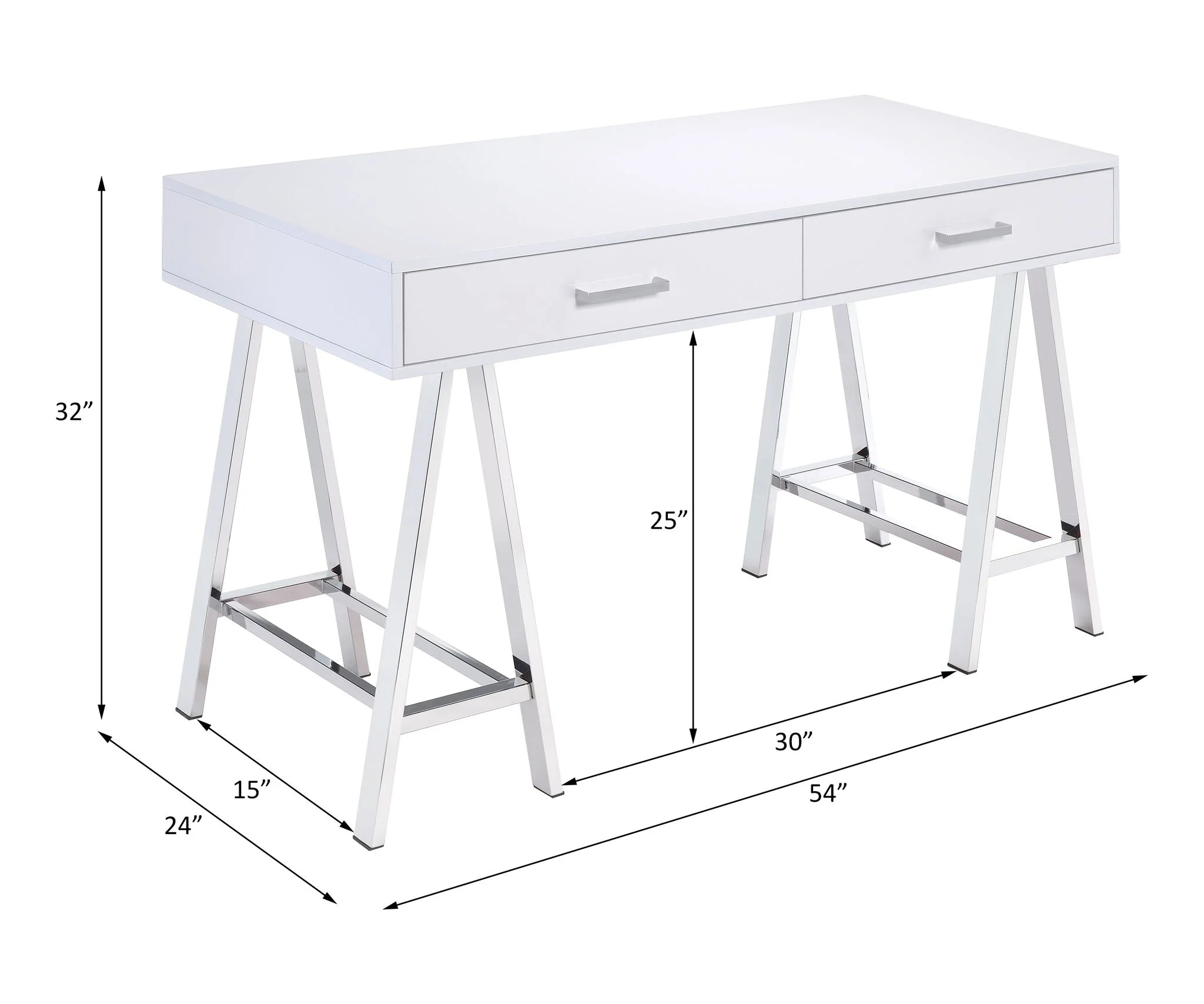 Coleen - High Gloss Writing Desk With USB - Image 4