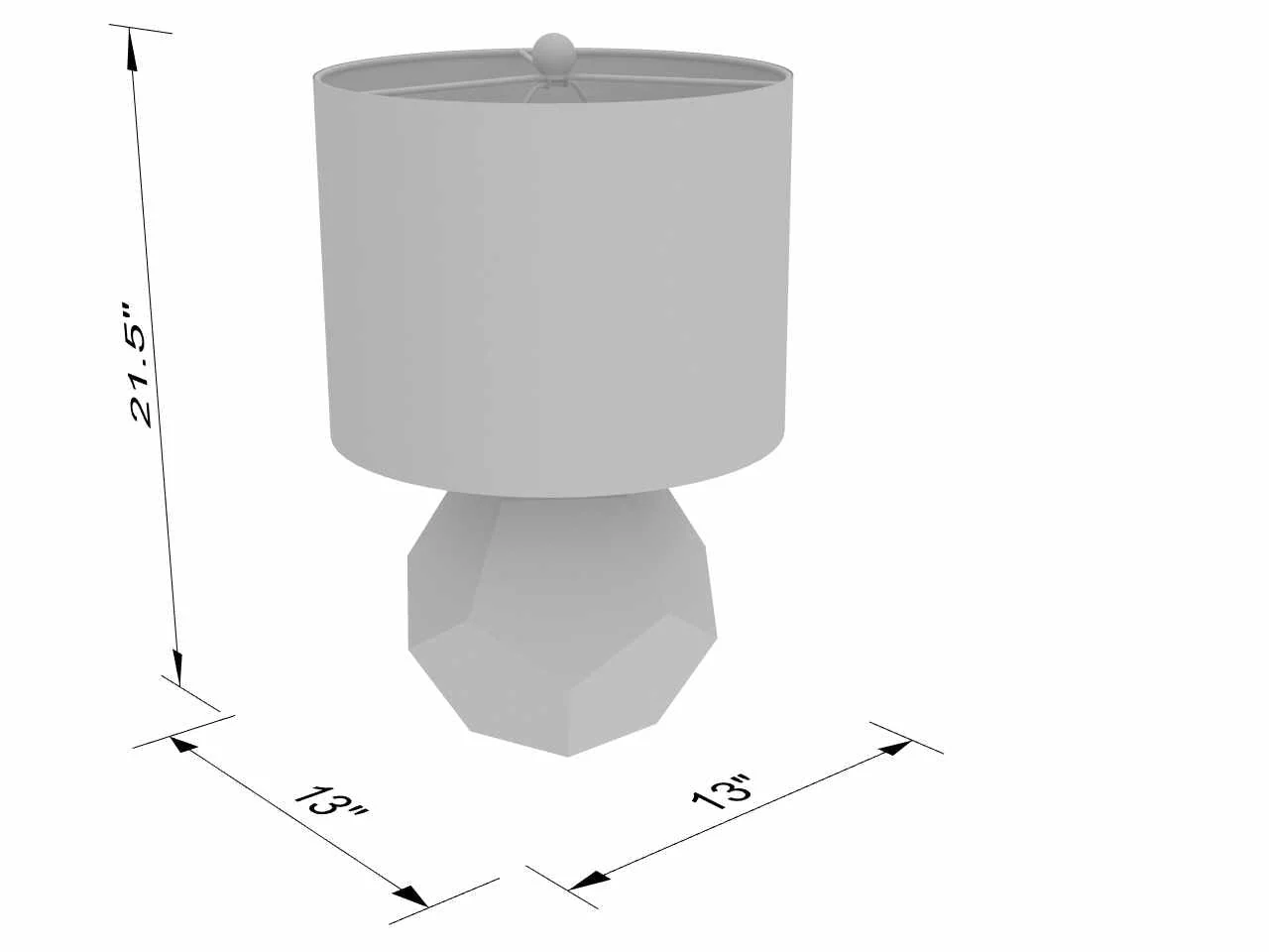Coleford Gold Geometric Table Lamp - Image 11
