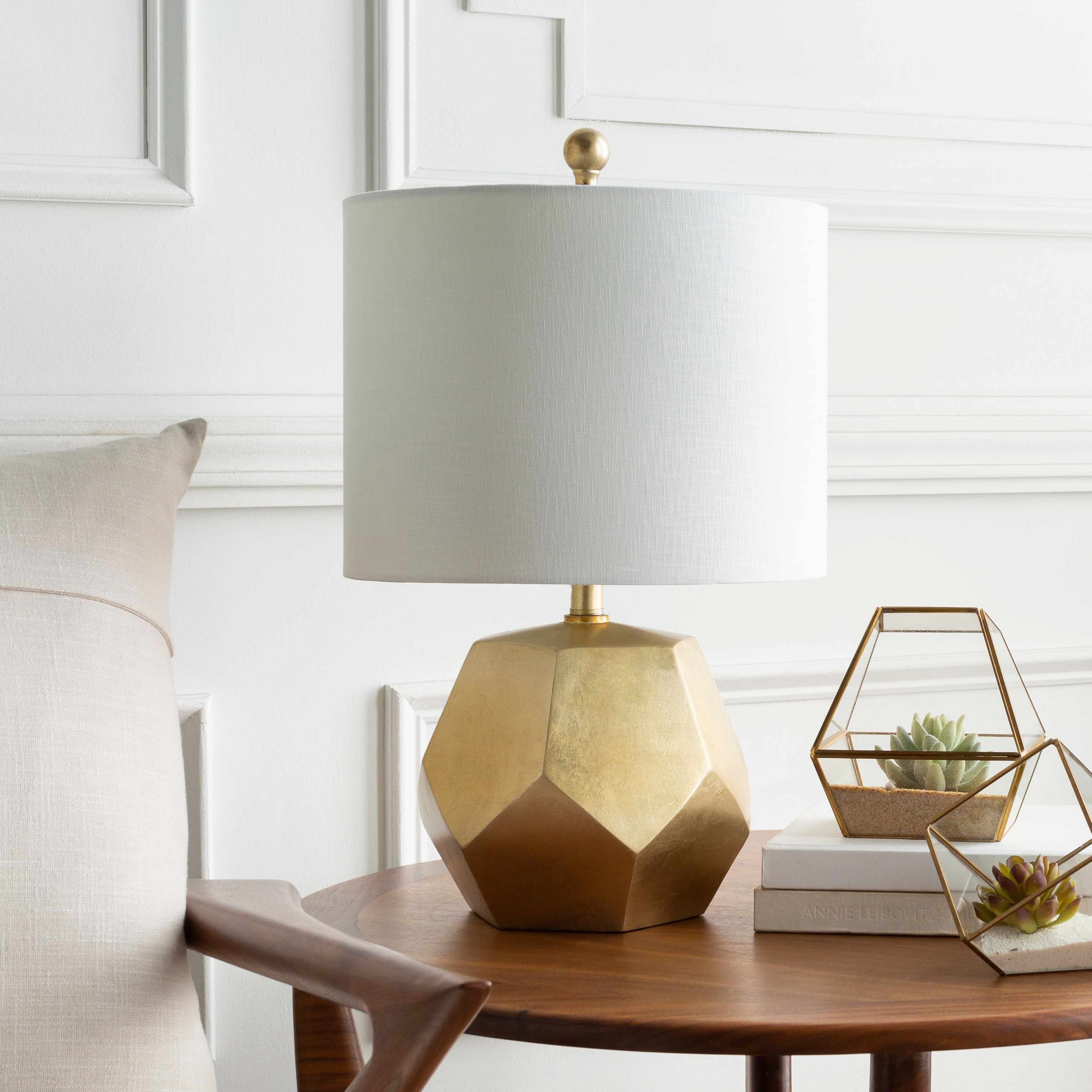 Coleford Gold Geometric Table Lamp - Image 14