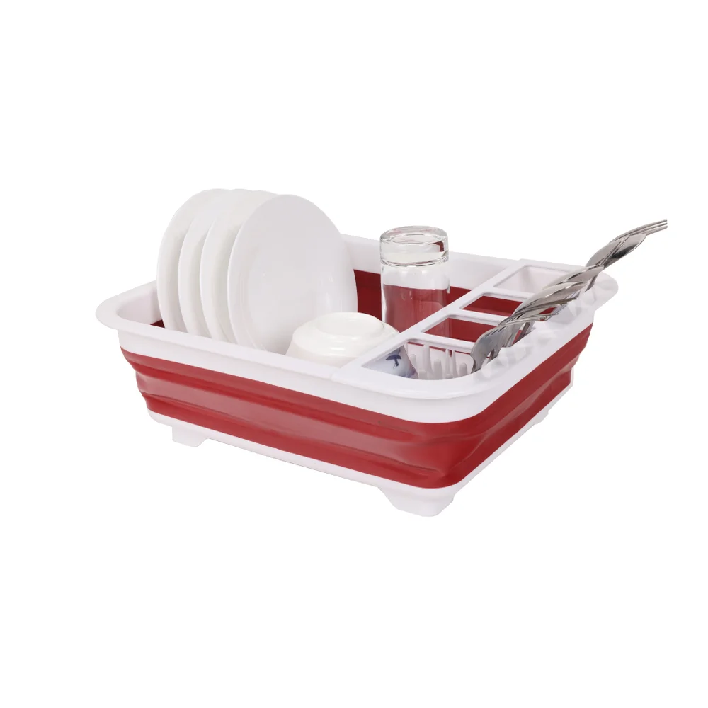 Collapsible Plastic Dish Rack - 3 Colors