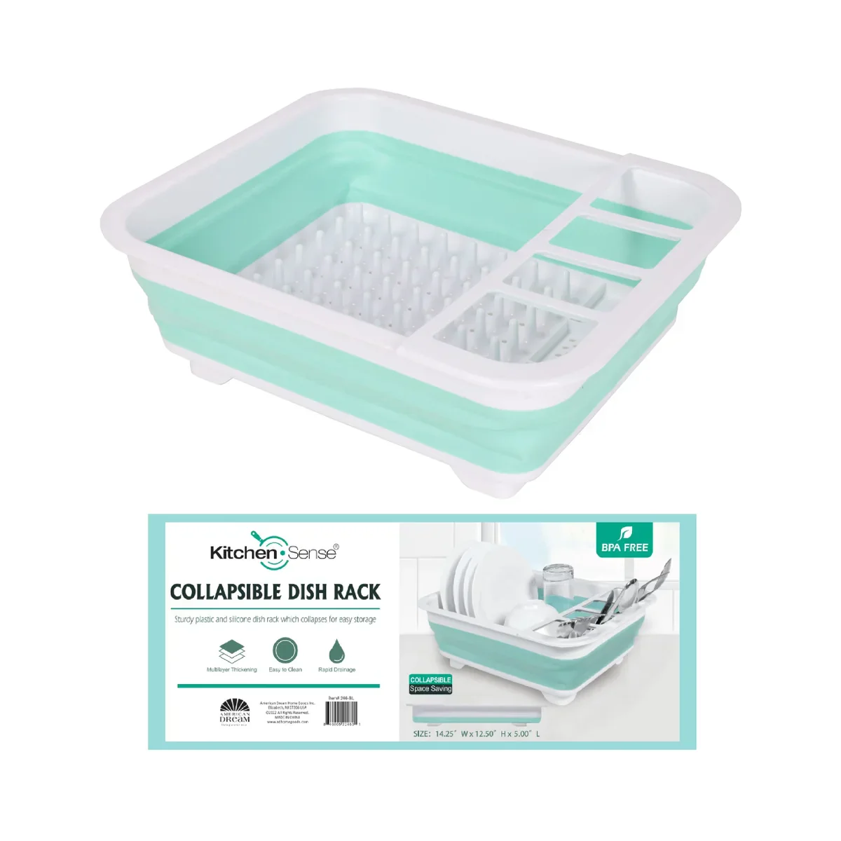 Collapsible Plastic Dish Rack - 3 Colors - Image 6