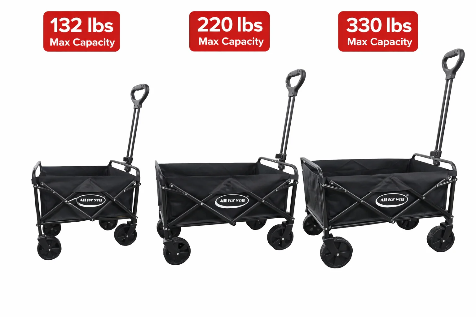 Collapsible Wagon Cart with Wheels Foldable - Folding Utility Heavy Duty Wagon - Image 12