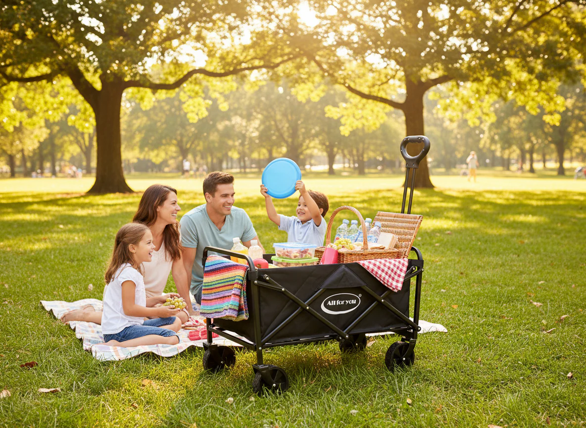 Collapsible Wagon Cart with Wheels Foldable - Folding Utility Heavy Duty Wagon - Image 14