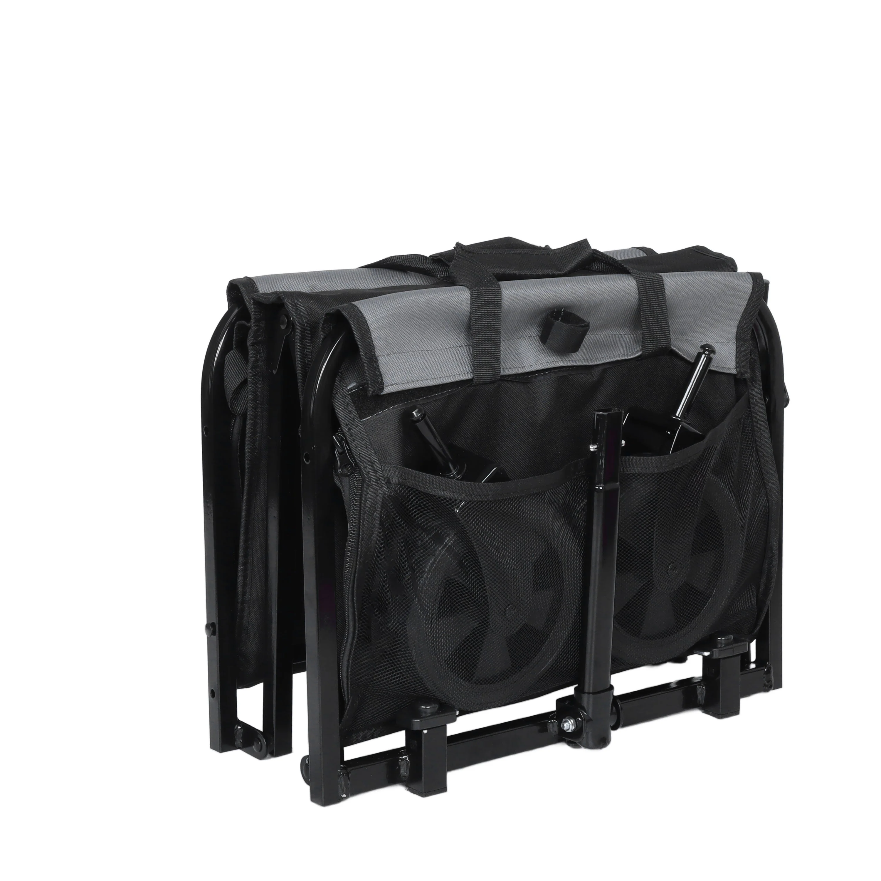 Collapsible Wagon with Wheels - 3 in 1 Lightweight Utility Camping Wagons Carts Foldable (Black) - Image 13