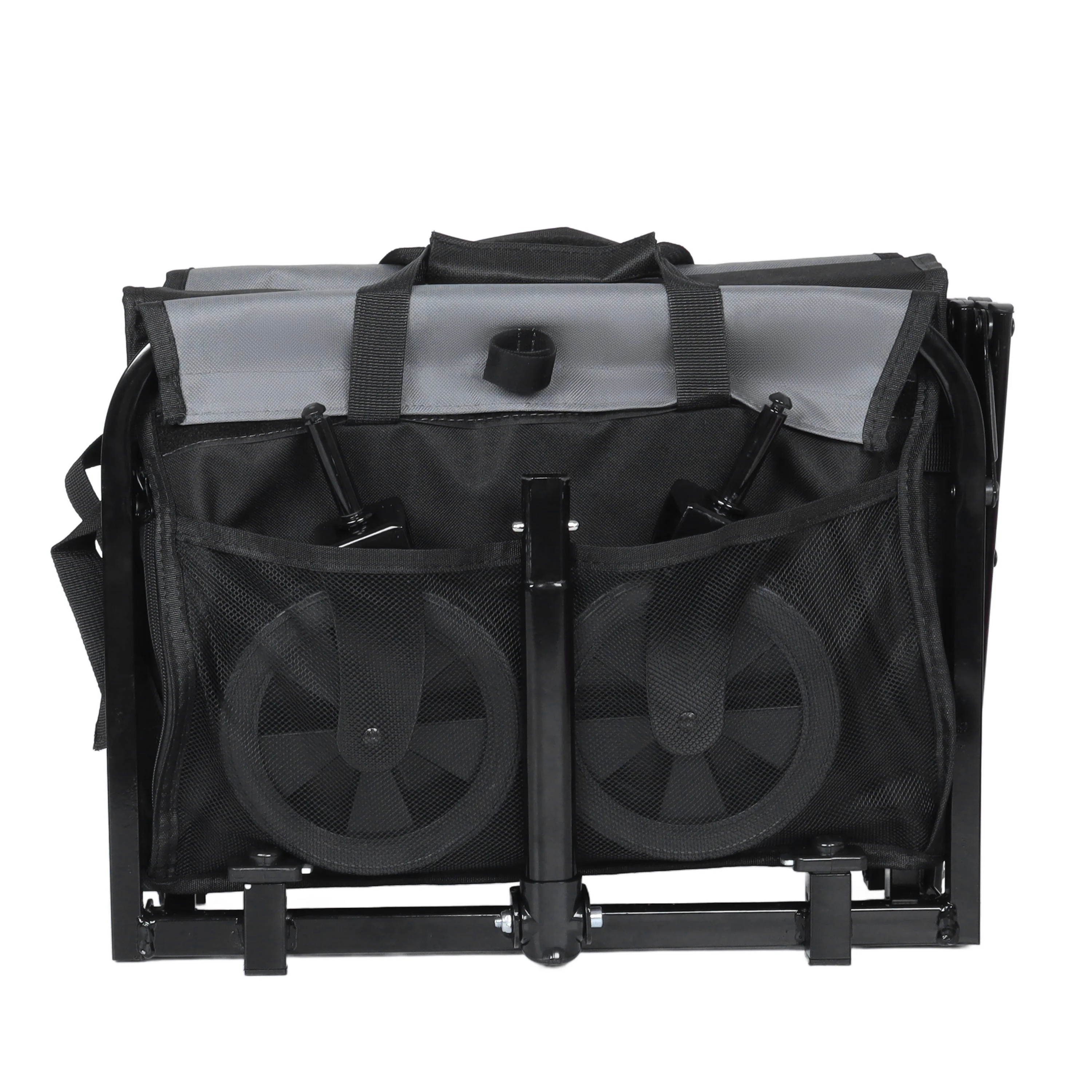 Collapsible Wagon with Wheels - 3 in 1 Lightweight Utility Camping Wagons Carts Foldable (Black) - Image 14