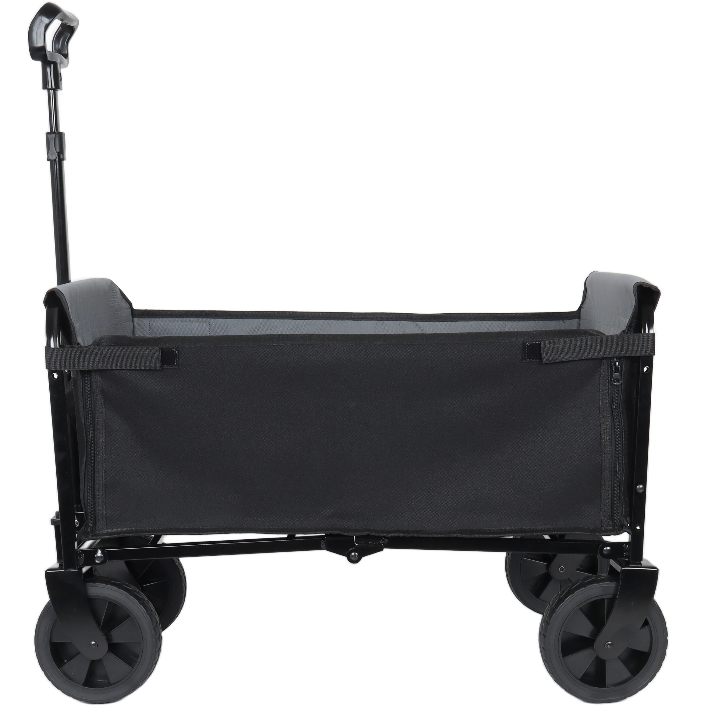 Collapsible Wagon with Wheels - 3 in 1 Lightweight Utility Camping Wagons Carts Foldable (Black) - Image 6