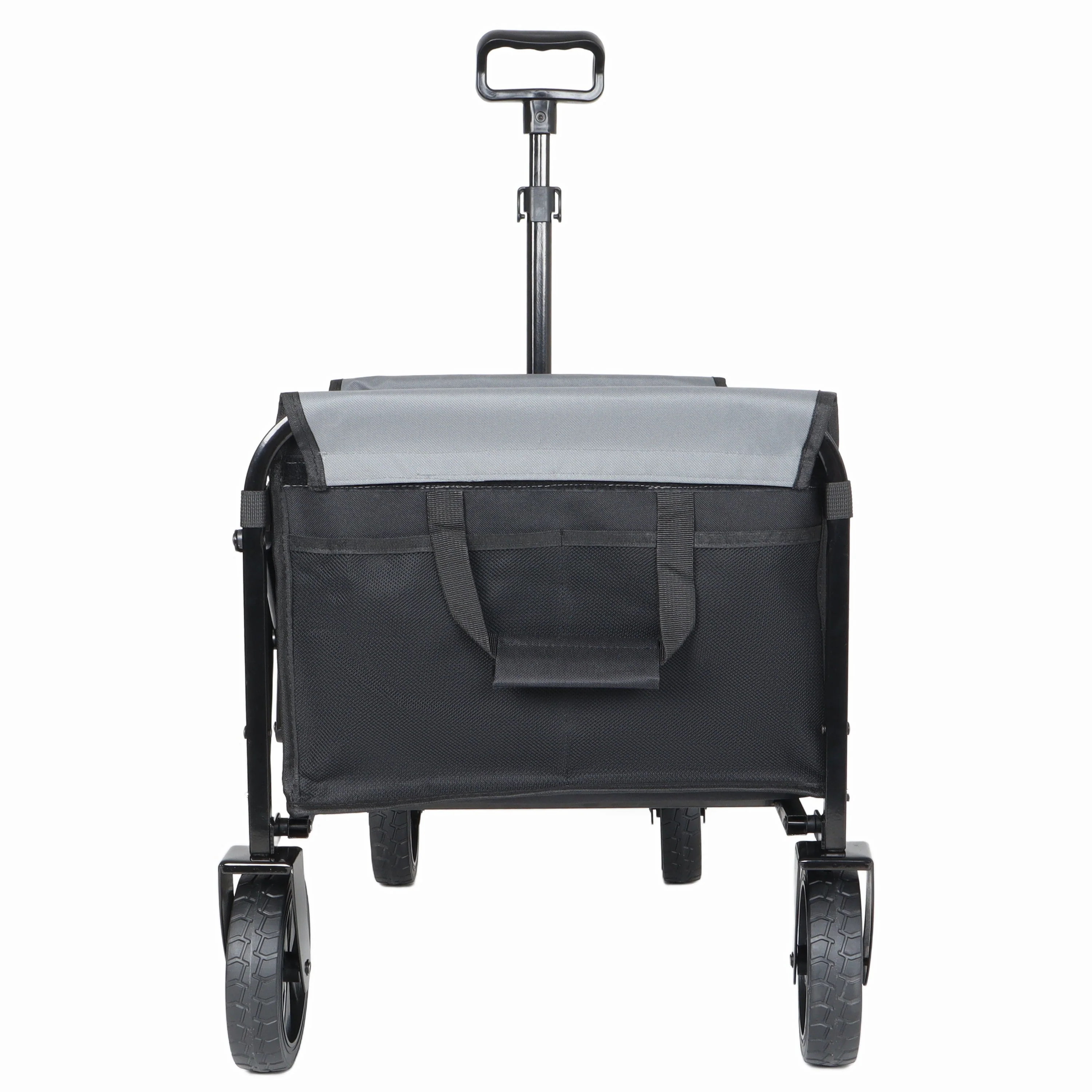 Collapsible Wagon with Wheels - 3 in 1 Lightweight Utility Camping Wagons Carts Foldable (Black) - Image 9