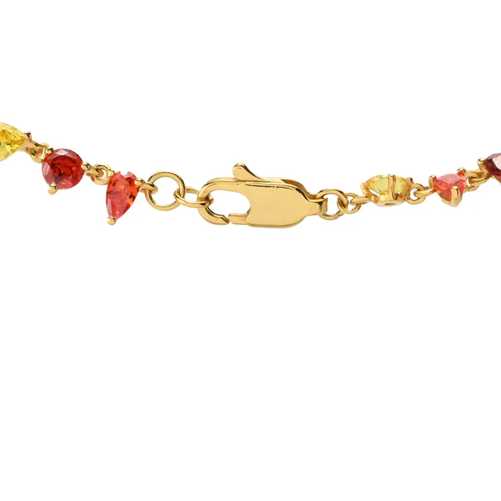 "Color Crush" Simulated Gemstone 18" Tennis Necklace - Image 2