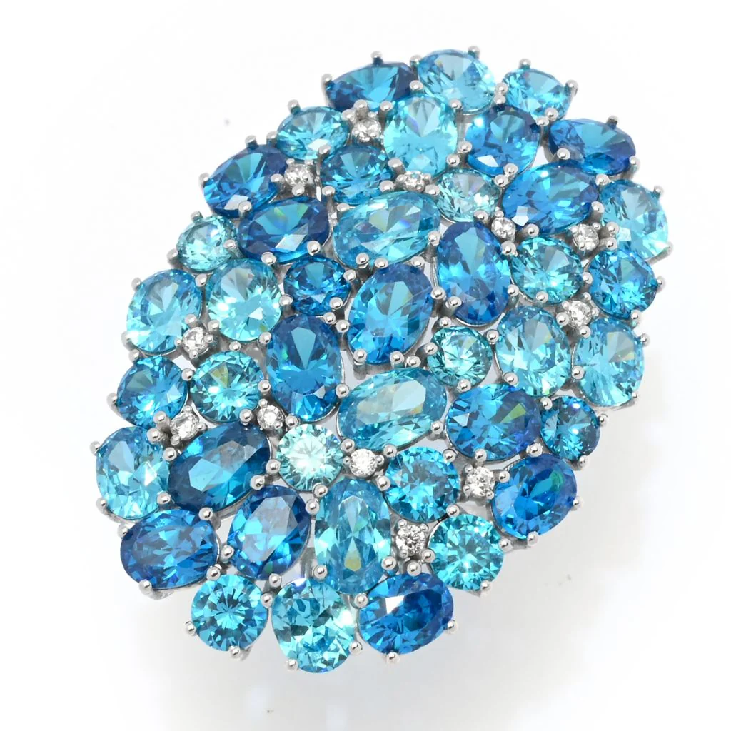 "Color Crush" Simulated Gemstone Elongated Cluster Ring - Image 12