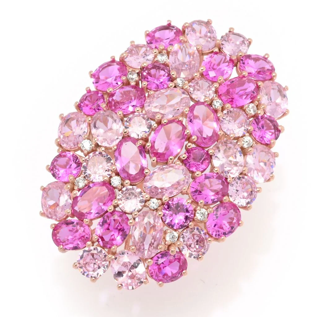 "Color Crush" Simulated Gemstone Elongated Cluster Ring - Image 17