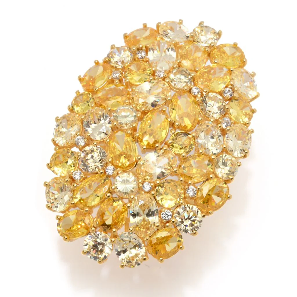 "Color Crush" Simulated Gemstone Elongated Cluster Ring - Image 5