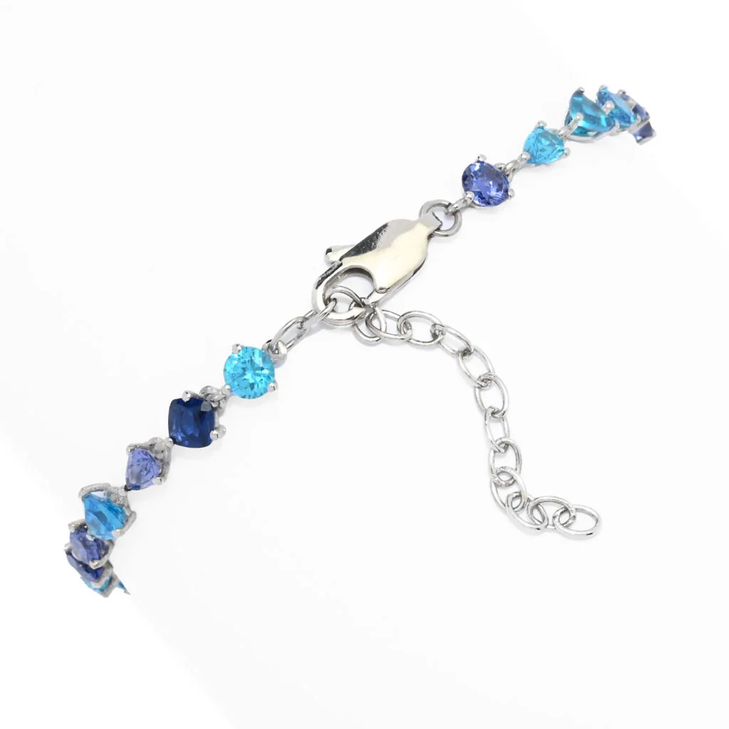 "Color Crush" Simulated Gemstone Tennis Bracelet - Image 2