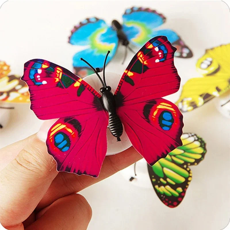 Colorful LED Butterfly Wall Night Light Stickable Glowing Decorative Home Lamp - Image 4