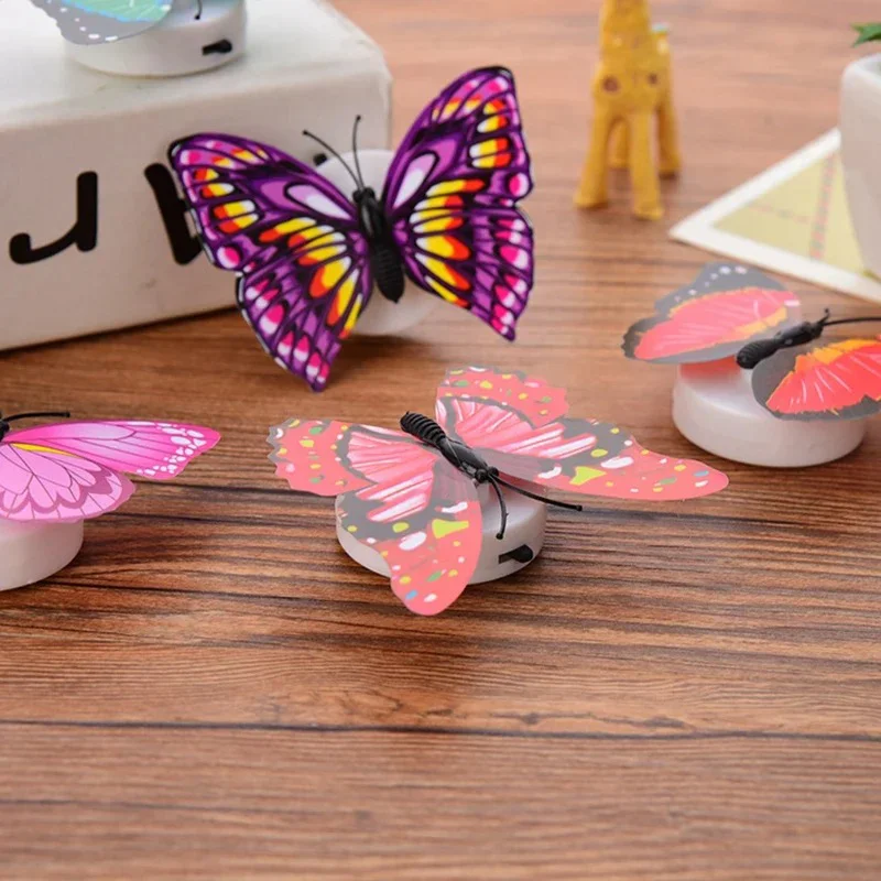 Colorful LED Butterfly Wall Night Light Stickable Glowing Decorative Home Lamp - Image 5