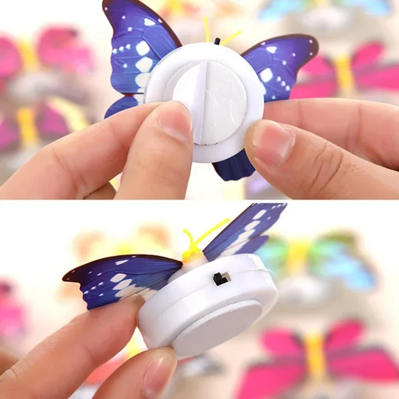 Colorful LED Butterfly Wall Night Light Stickable Glowing Decorative Home Lamp - Image 6