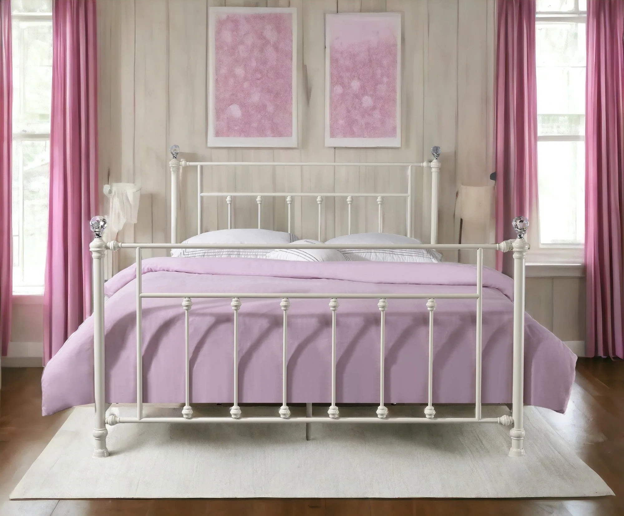 Comet White Finish Full Bed - Image 2