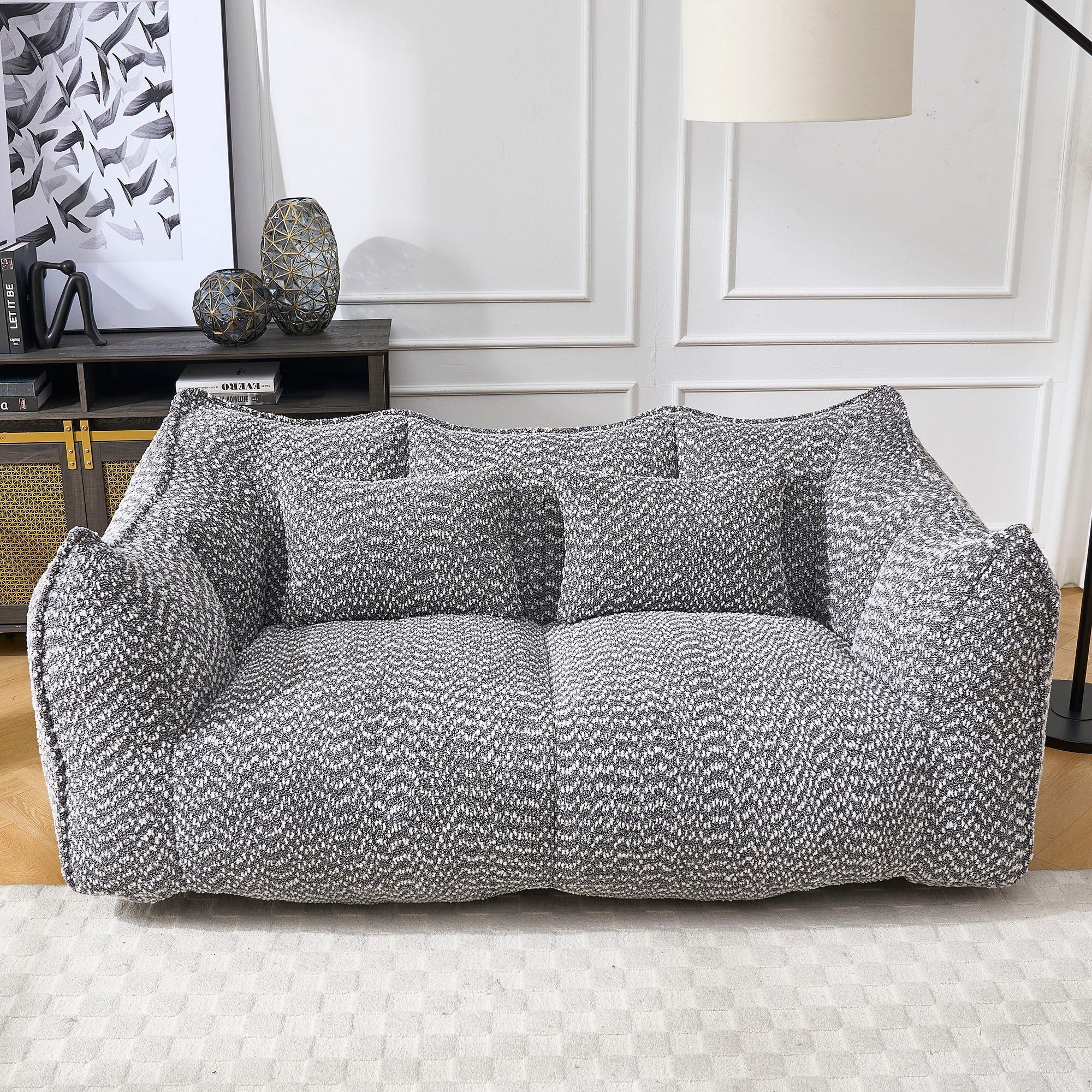 Comfortable Dual Beanbag Chair With High Resilience Foam Core For 2 People - Image 11