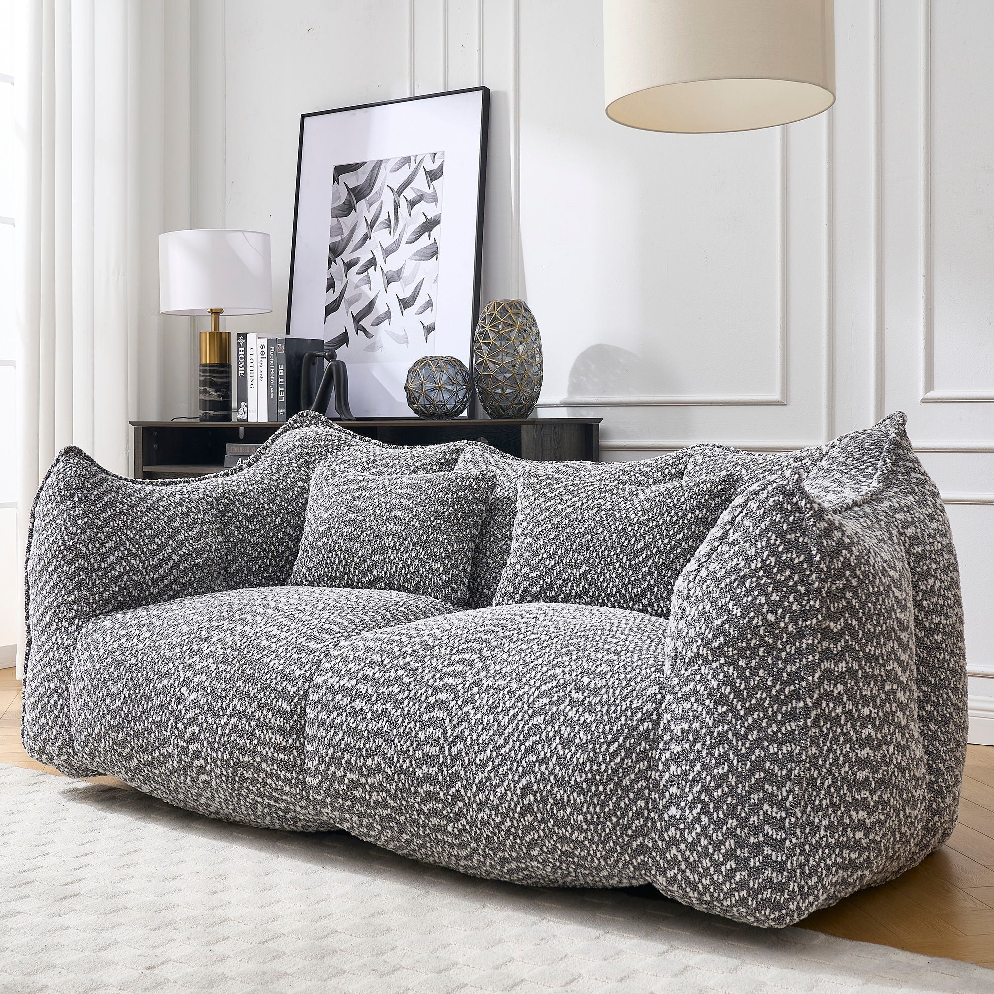 Comfortable Dual Beanbag Chair With High Resilience Foam Core For 2 People - Image 12