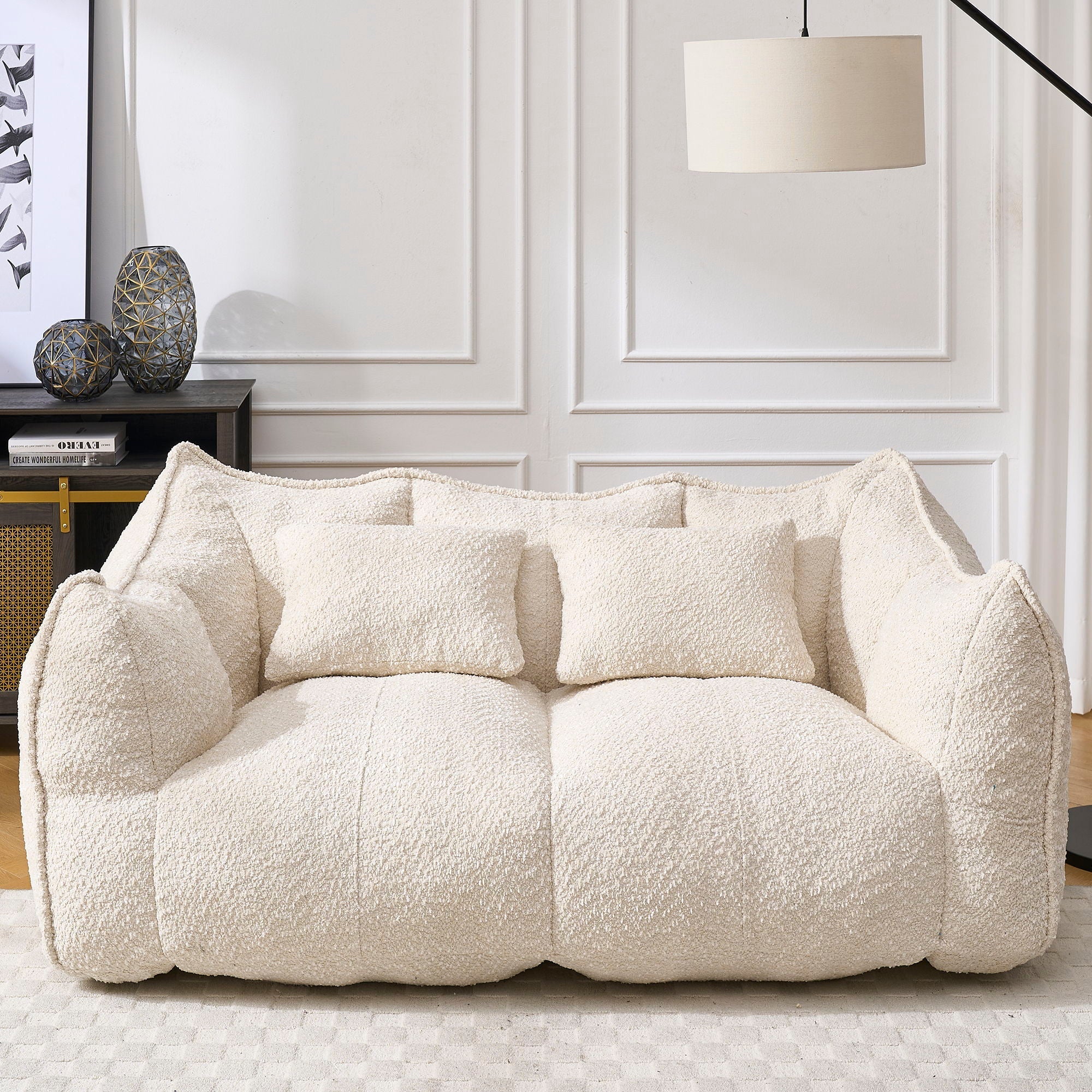 Comfortable Dual Beanbag Chair With High Resilience Foam Core For 2 People - Image 15