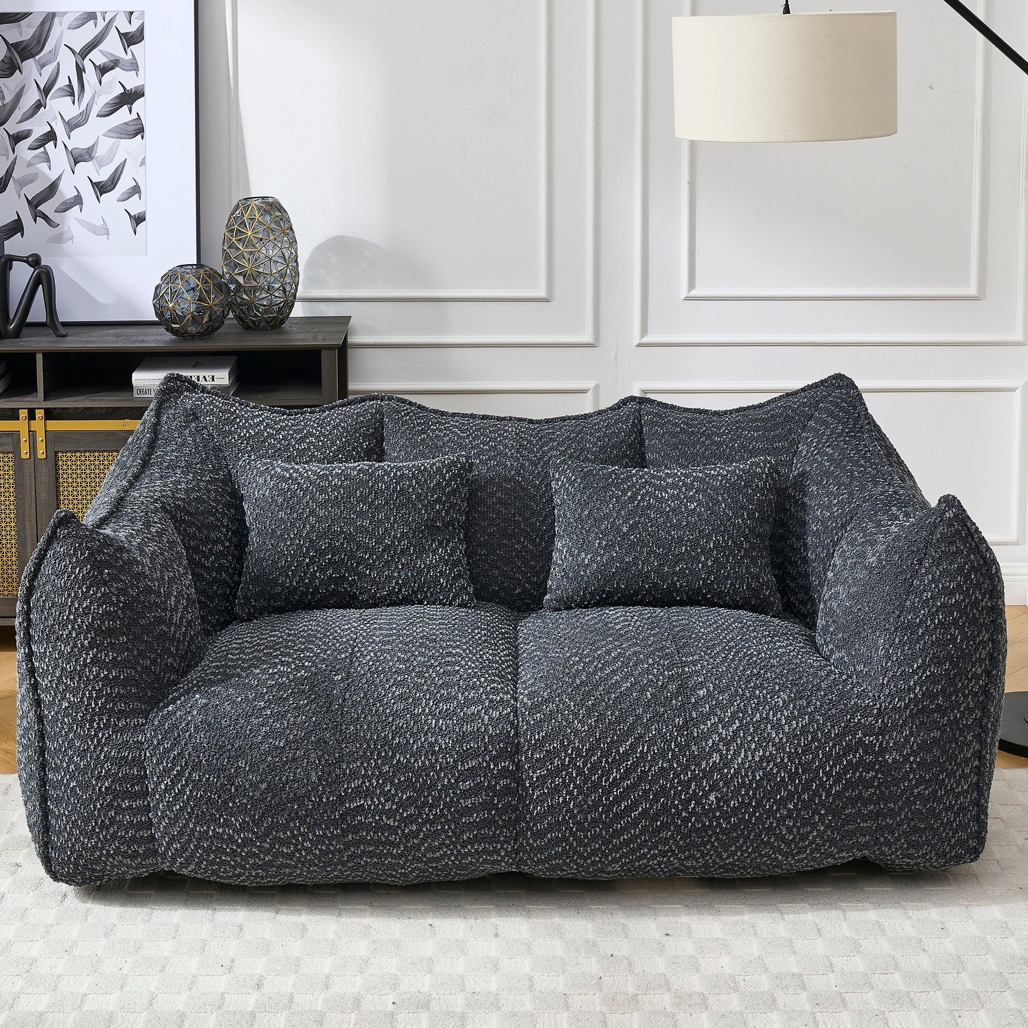 Comfortable Dual Beanbag Chair With High Resilience Foam Core For 2 People - Image 20