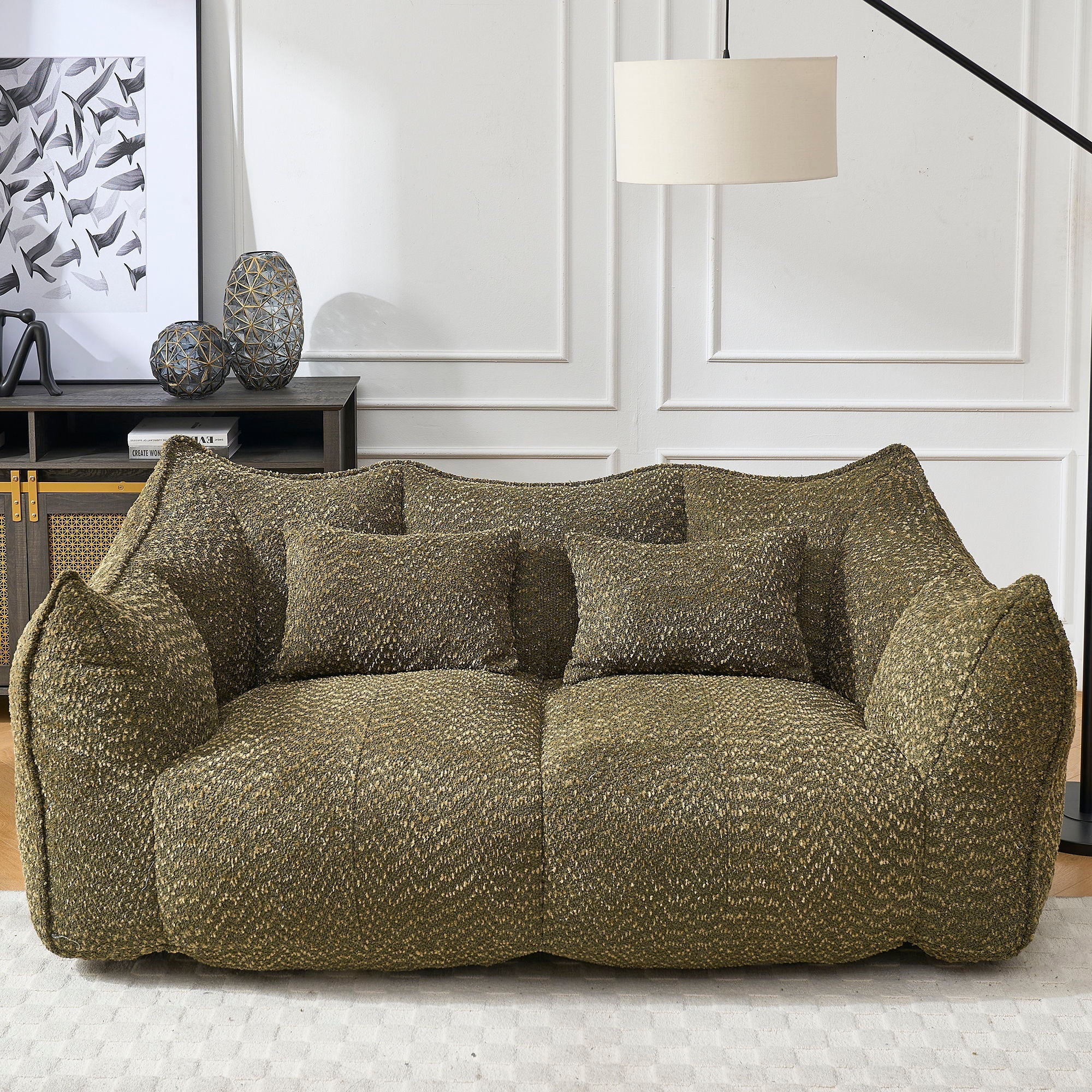 Comfortable Dual Beanbag Chair With High Resilience Foam Core For 2 People - Image 23