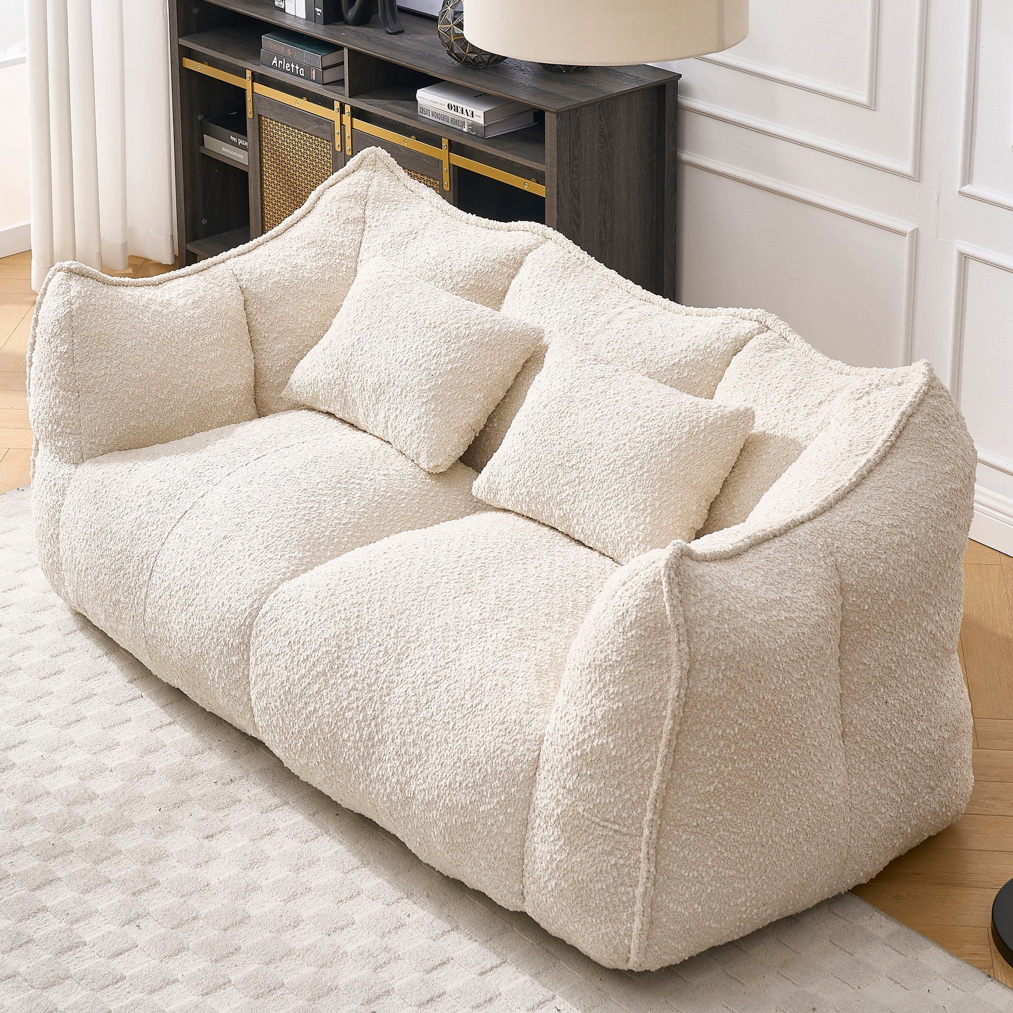 Comfortable Dual Beanbag Chair With High Resilience Foam Core For 2 People - Image 9