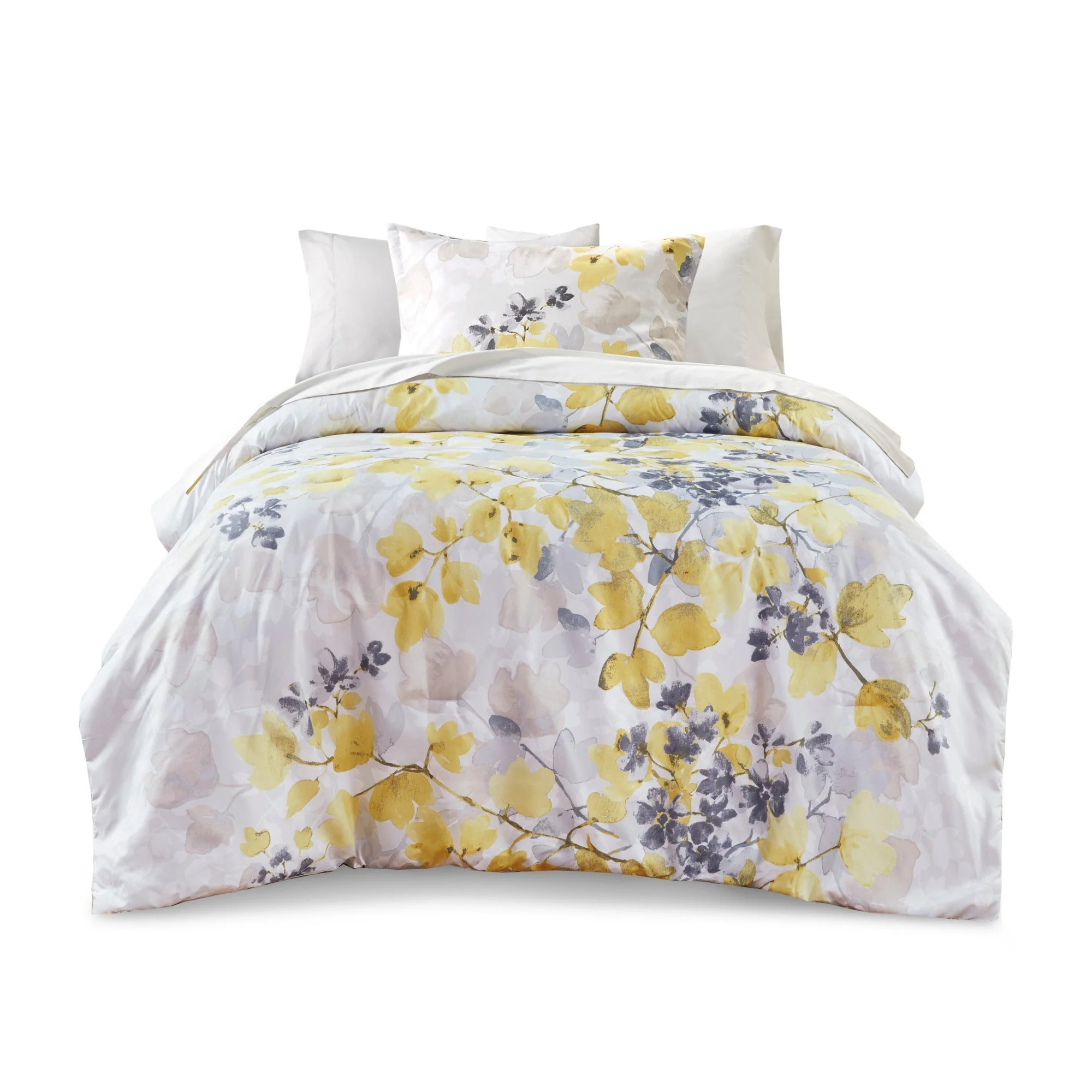 Comforter Set with Bed Sheets Yellow King - Image 3