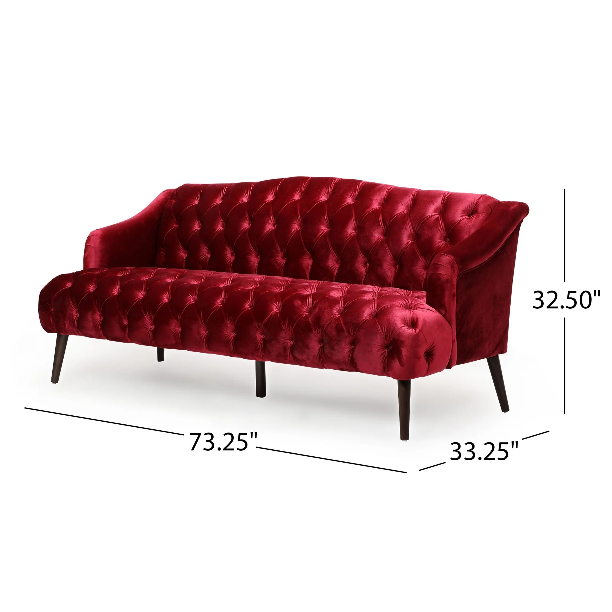 Comfy 3 Seat Sofa With Wooden Legs, For Living Room And Study - Image 12