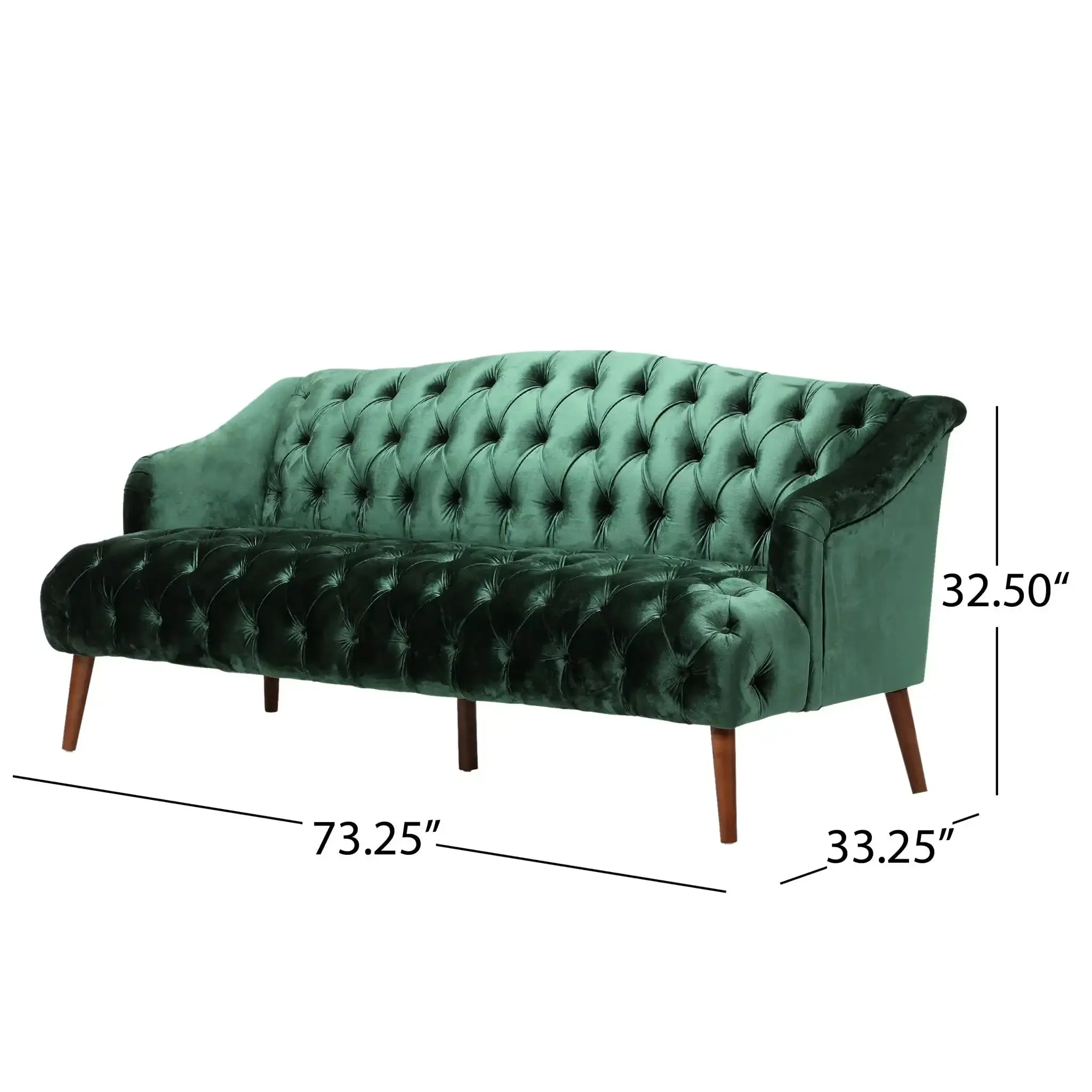 Comfy 3 Seat Sofa With Wooden Legs, For Living Room And Study - Image 4