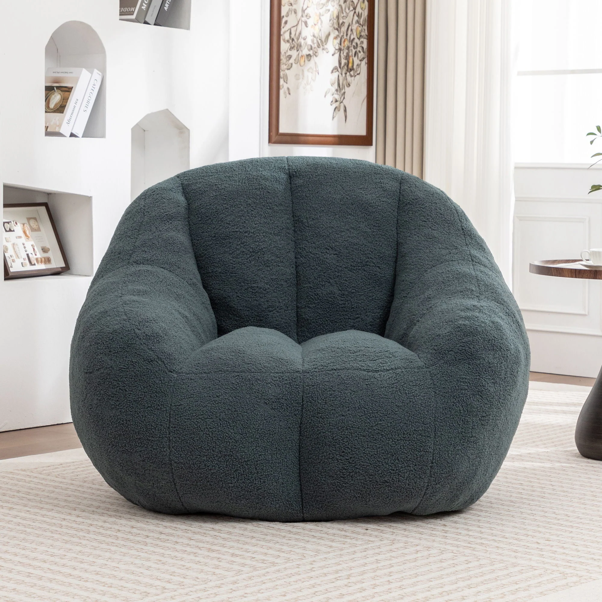 Comfy Bean Bag Chair With Memory Foam Filler, Tufted Soft - Image 10