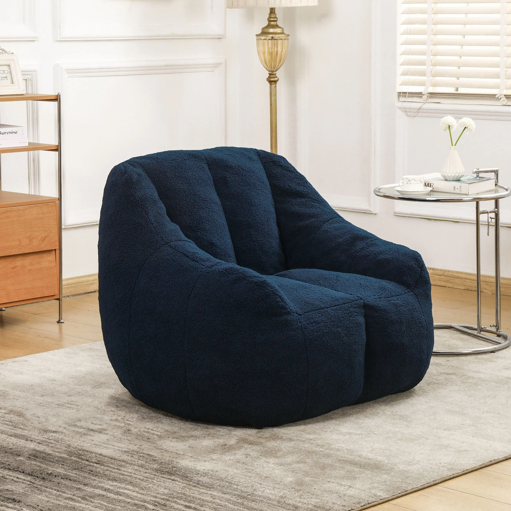 Comfy Bean Bag Chair With Memory Foam Filler, Tufted Soft - Image 11