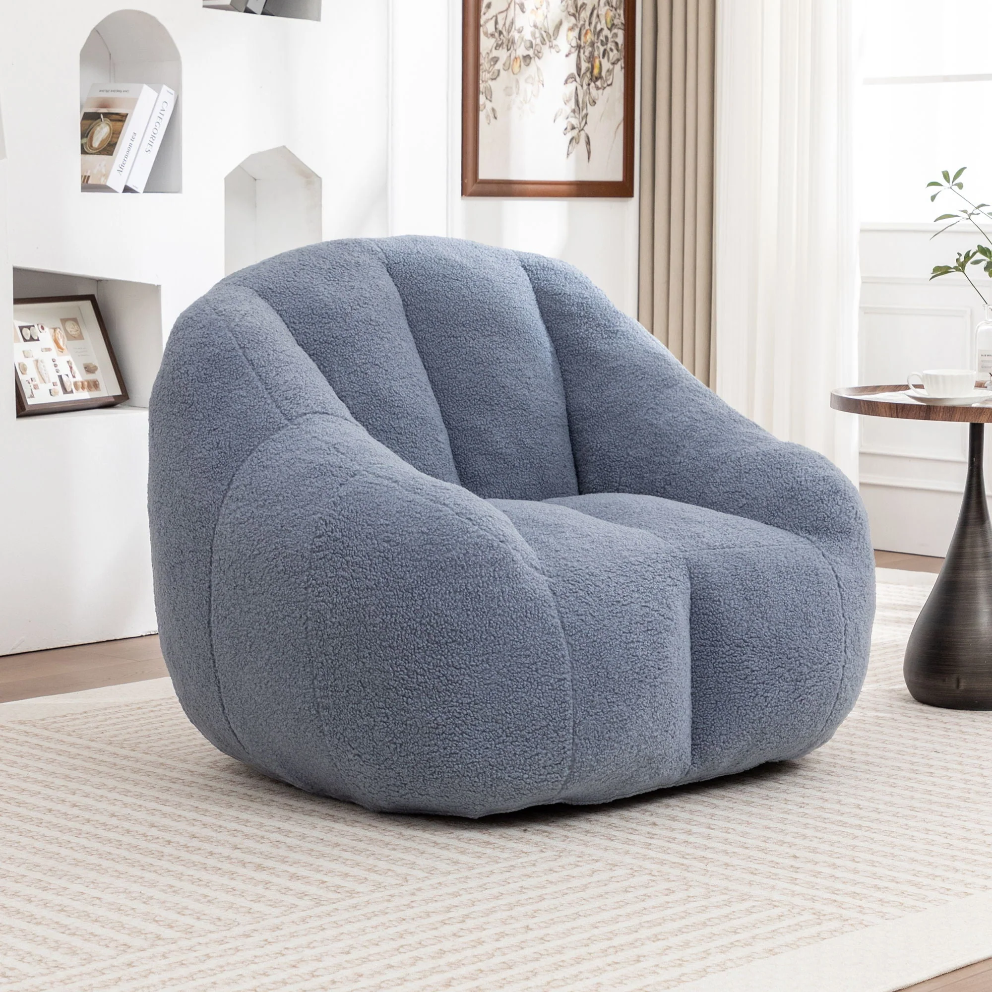 Comfy Bean Bag Chair With Memory Foam Filler, Tufted Soft - Image 12