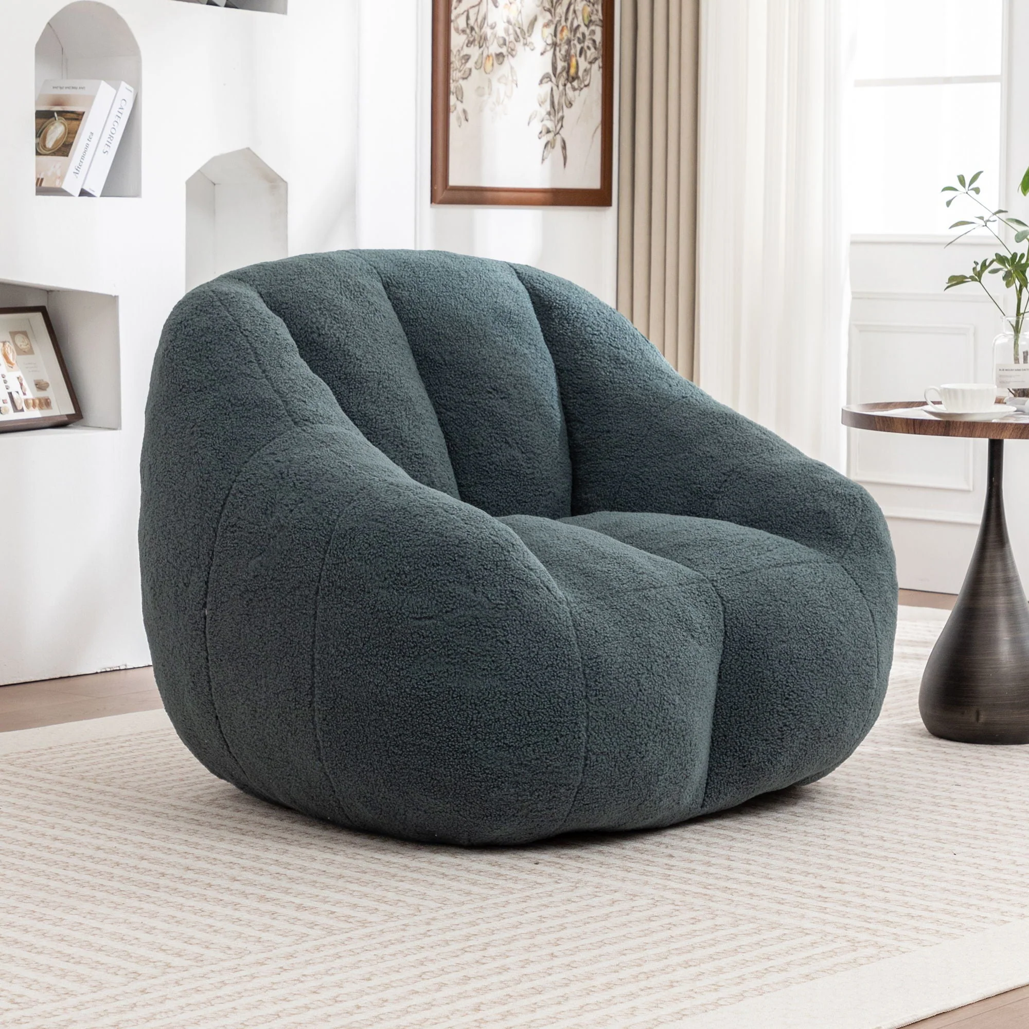 Comfy Bean Bag Chair With Memory Foam Filler, Tufted Soft - Image 19