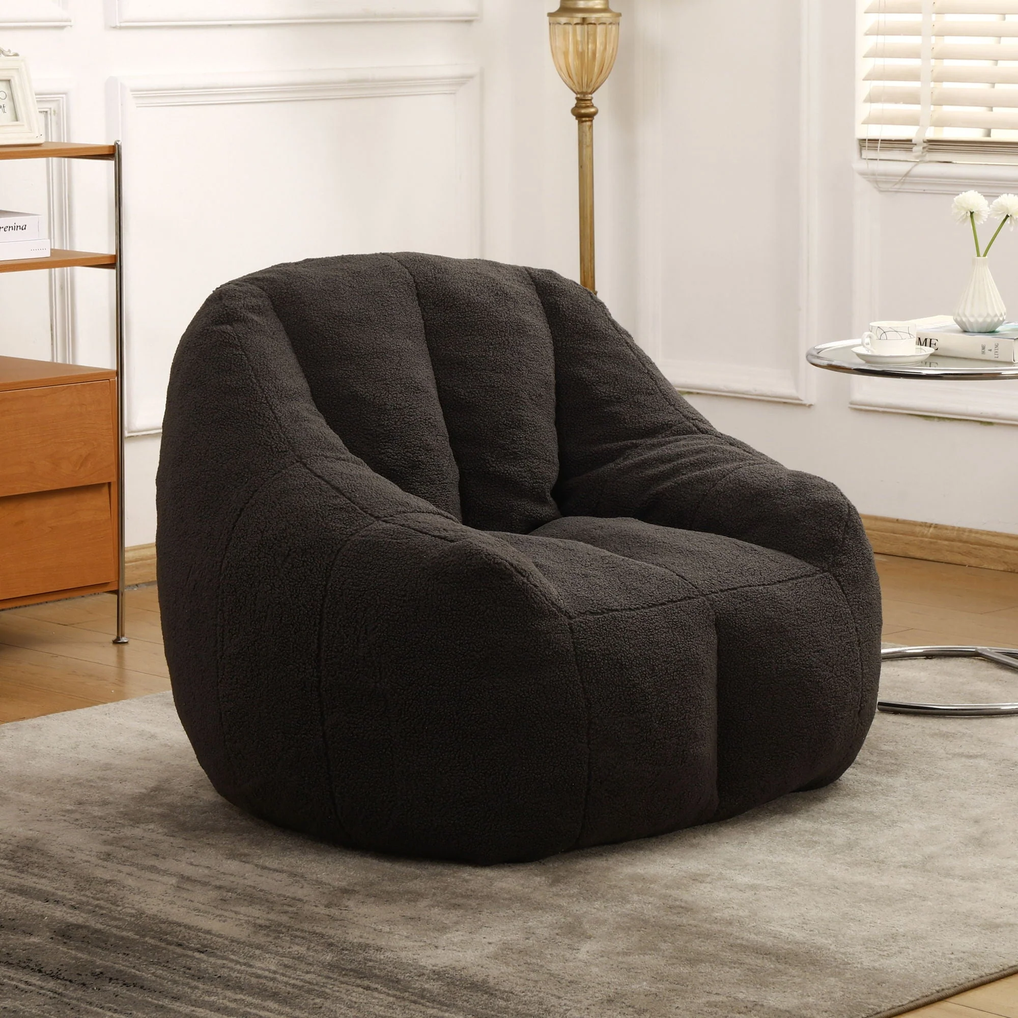 Comfy Bean Bag Chair With Memory Foam Filler, Tufted Soft - Image 20