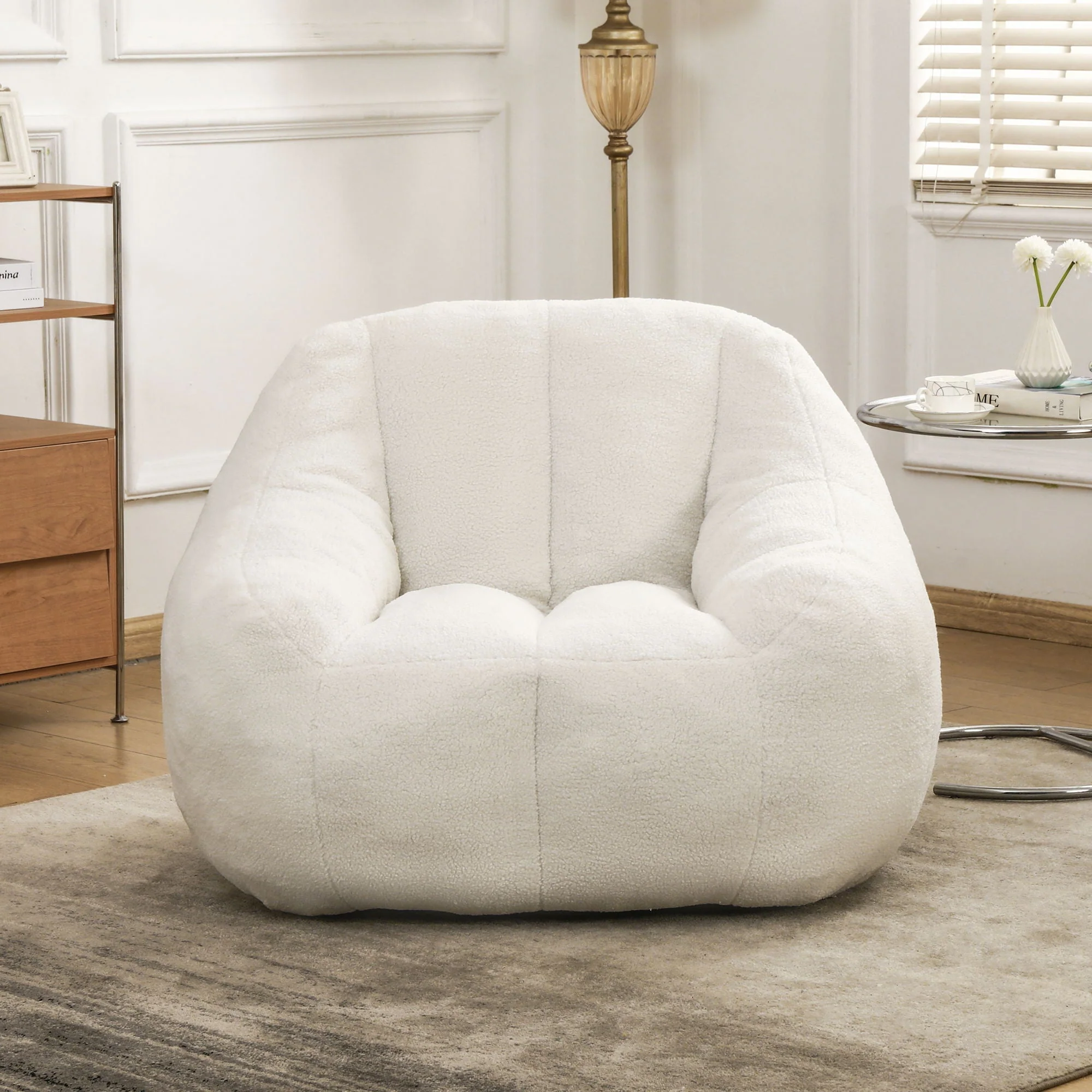 Comfy Bean Bag Chair With Memory Foam Filler, Tufted Soft - Image 22